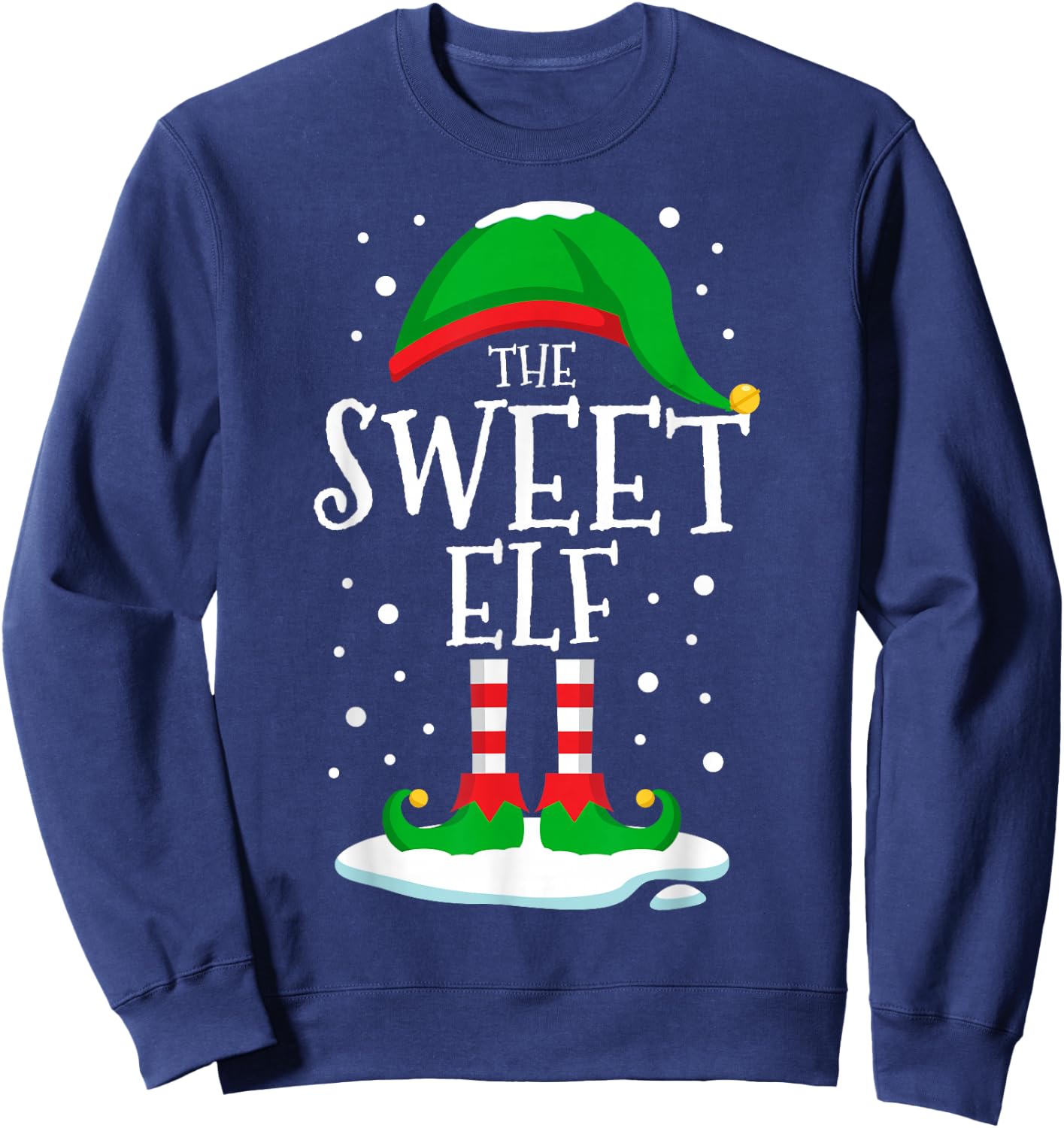 The Sweet Elf Christmas Family Matching Xmas Chef Funny Sweatshirt - Sweatshirt | Navy