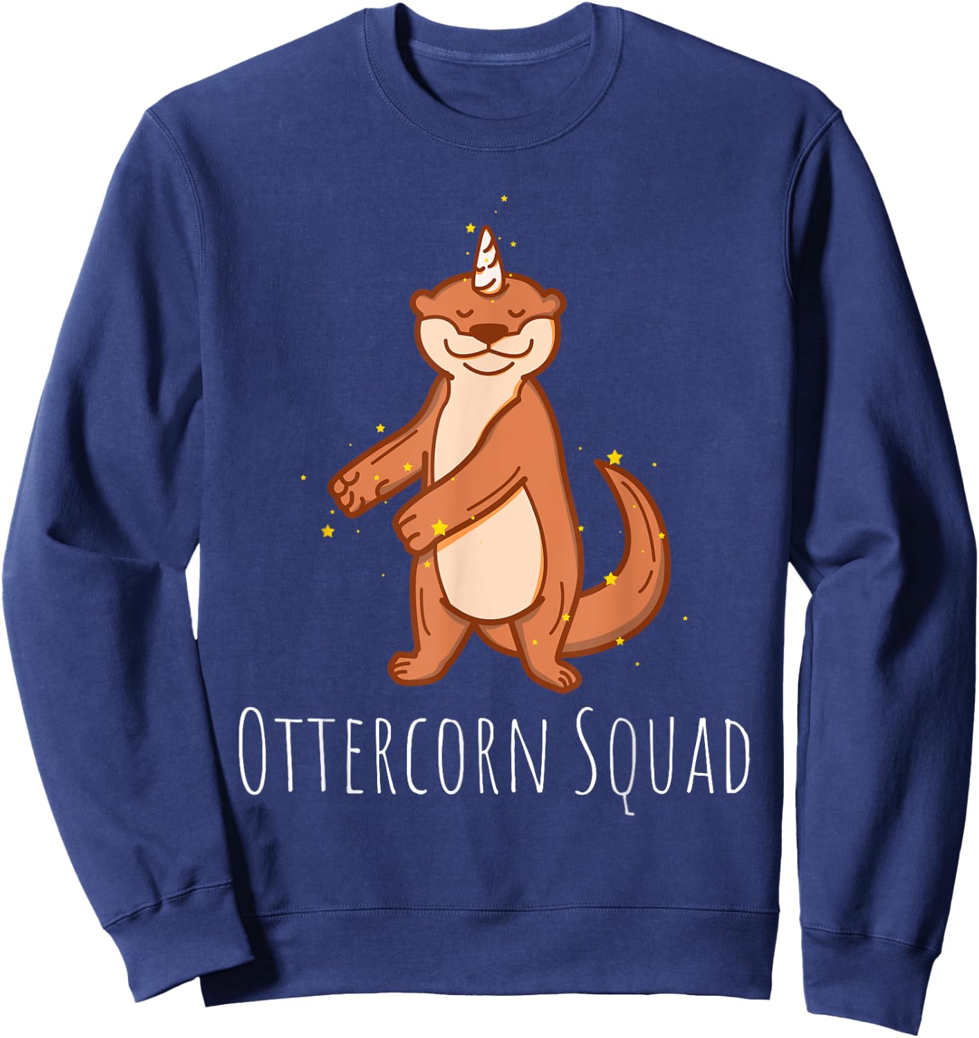 Flossing Otter Unicorn: Cute Ottercorn Squad Gift Sweatshirt - Sweatshirt | Navy