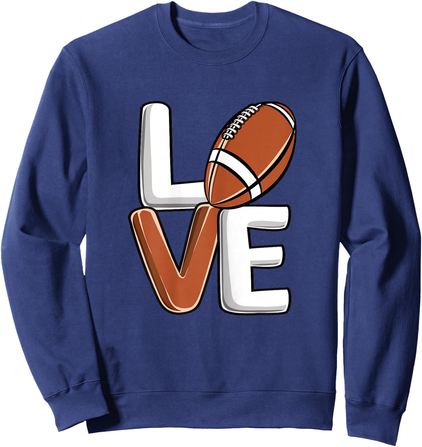 American Football Love Football Player Women Girls Sweatshirt - Sweatshirt | Navy