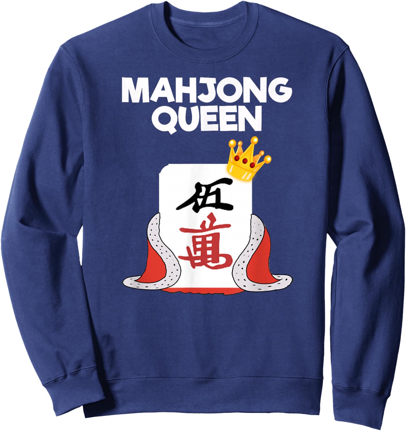 Mahjong - Funny Mahjong Queen Sweatshirt - Sweatshirt | Navy