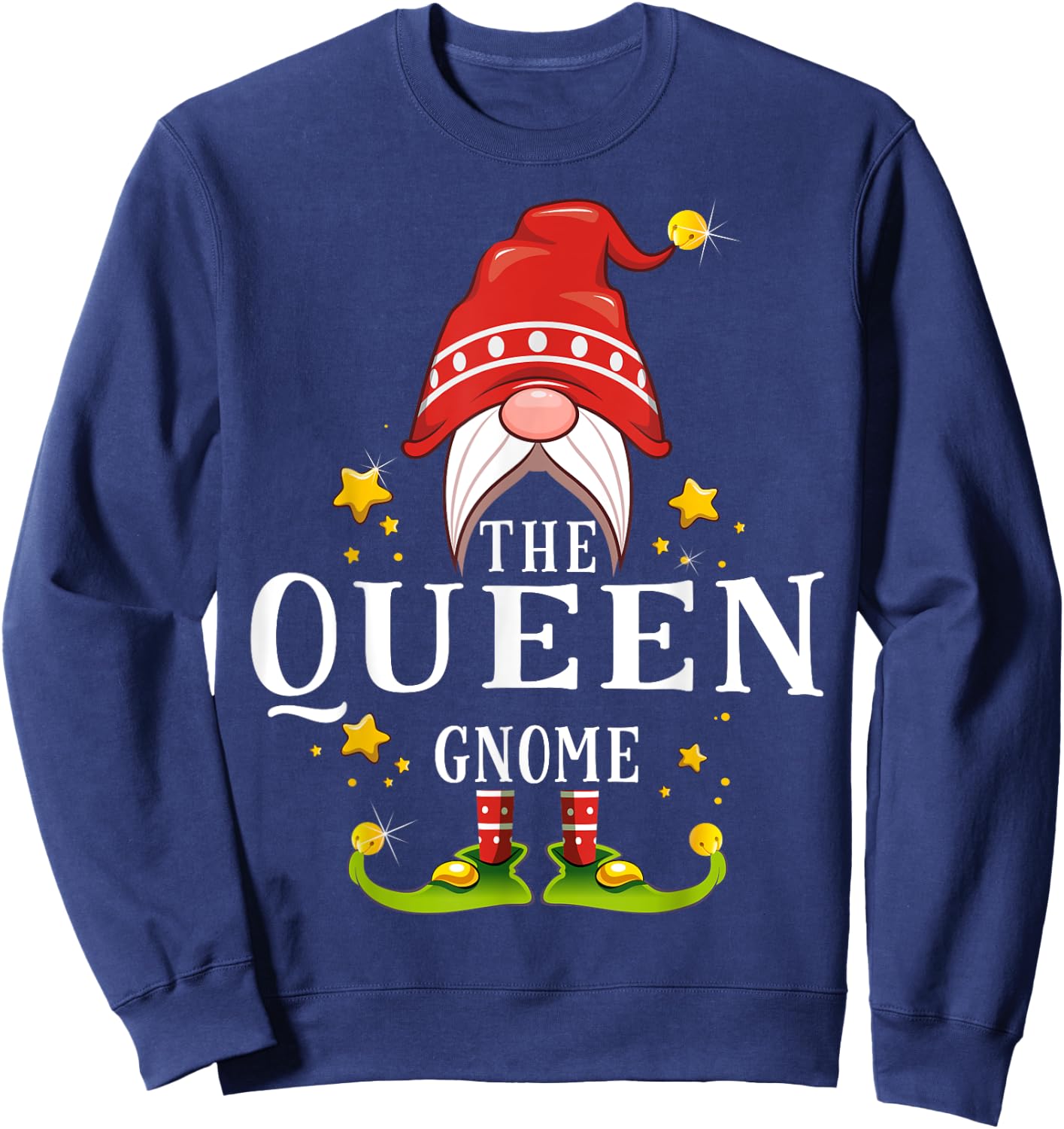The Queen Gnome Christmas Matching Sweatshirt - Sweatshirt | Navy