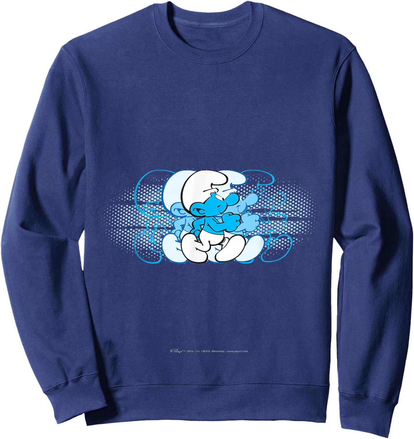 The Smurfs - Running Smurf Sweatshirt - Sweatshirt | Navy