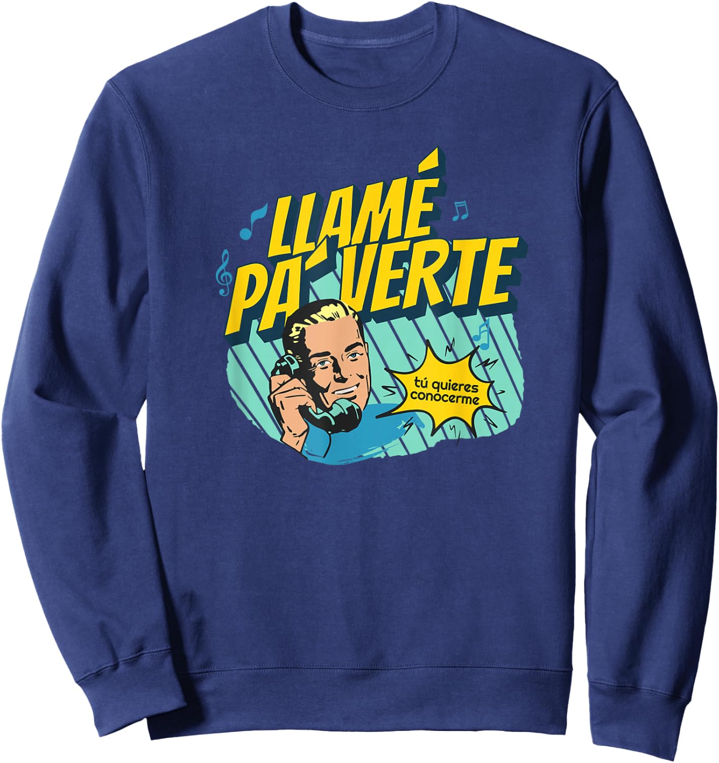 Reggaeton Viejo I Love regeton Old Classic 90s Vintage 2000s Sweatshirt - Sweatshirt | Navy
