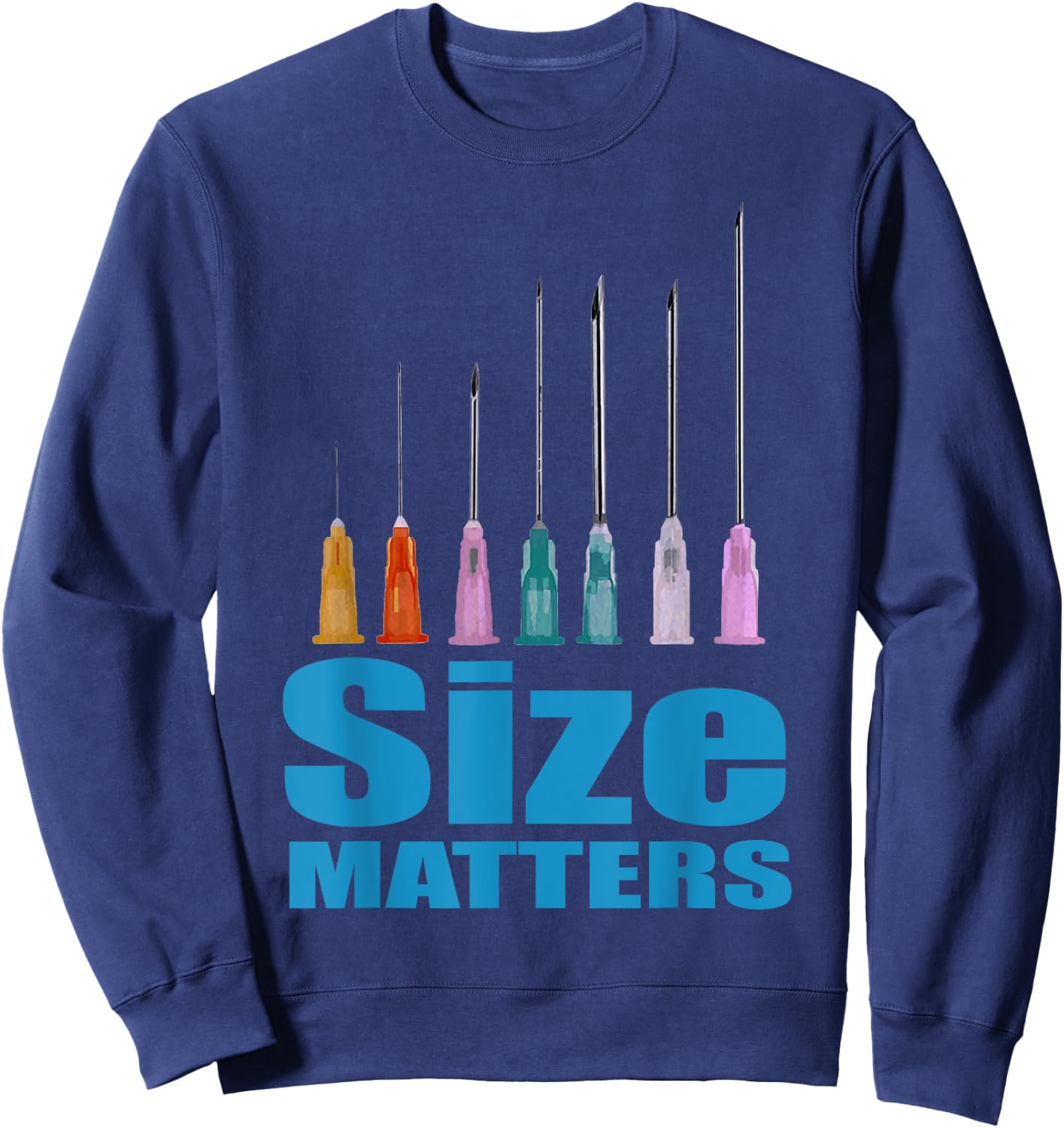Nurse Classic Size Matter Funny Sweatshirt - Sweatshirt | Navy
