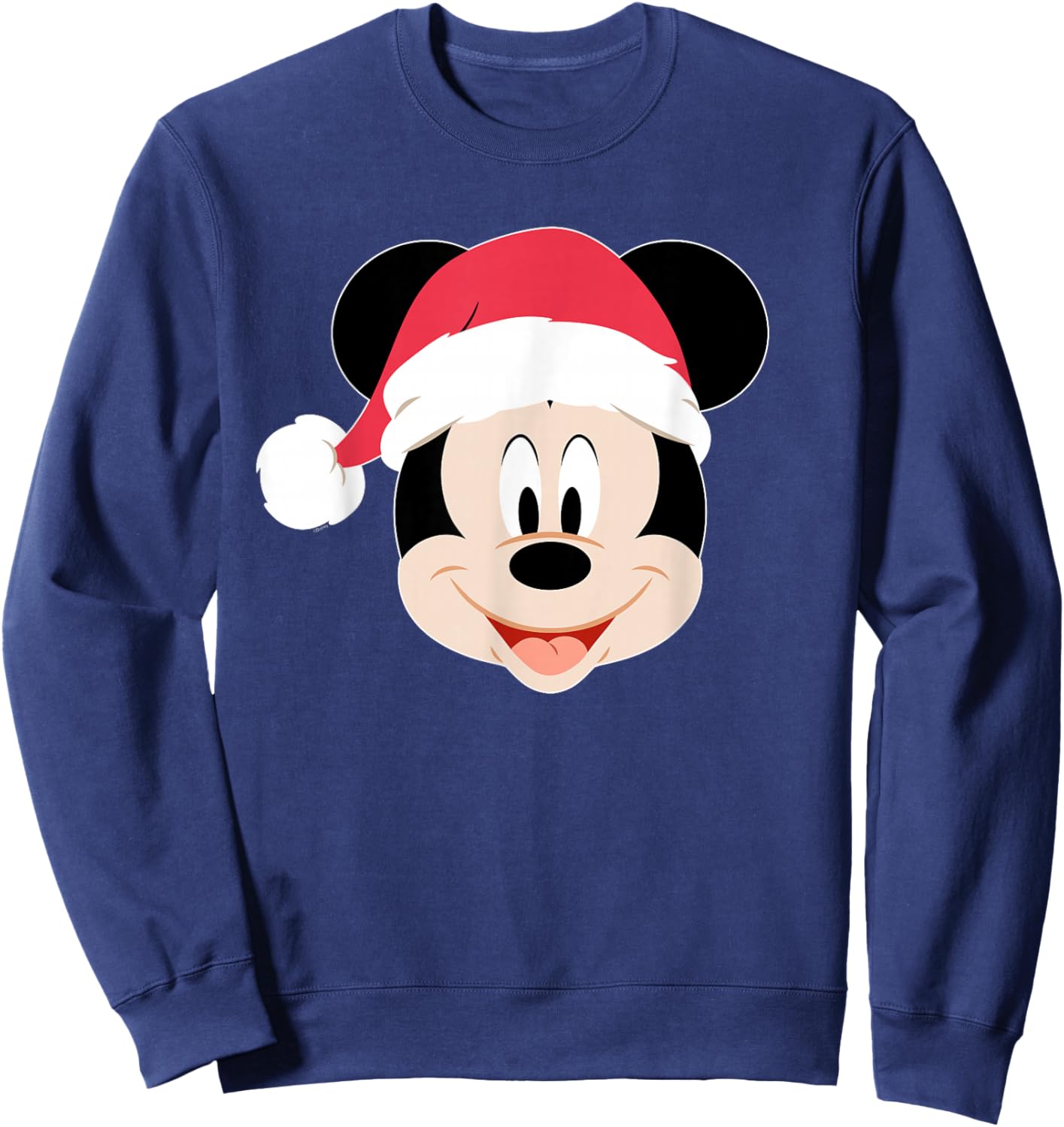 Disney Mickey Mouse in Santa Hat Happy Christmas Holiday Sweatshirt - Sweatshirt | Navy
