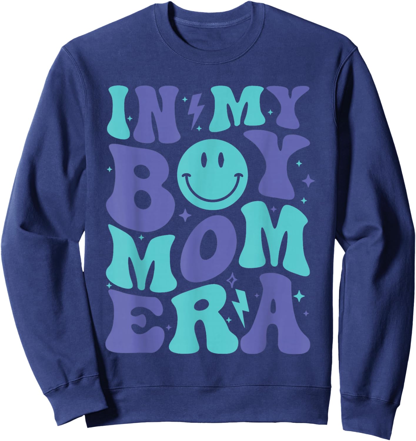 In My Boy Mom Era Boy Mama Gender Reveal Sweatshirt - Sweatshirt | Navy