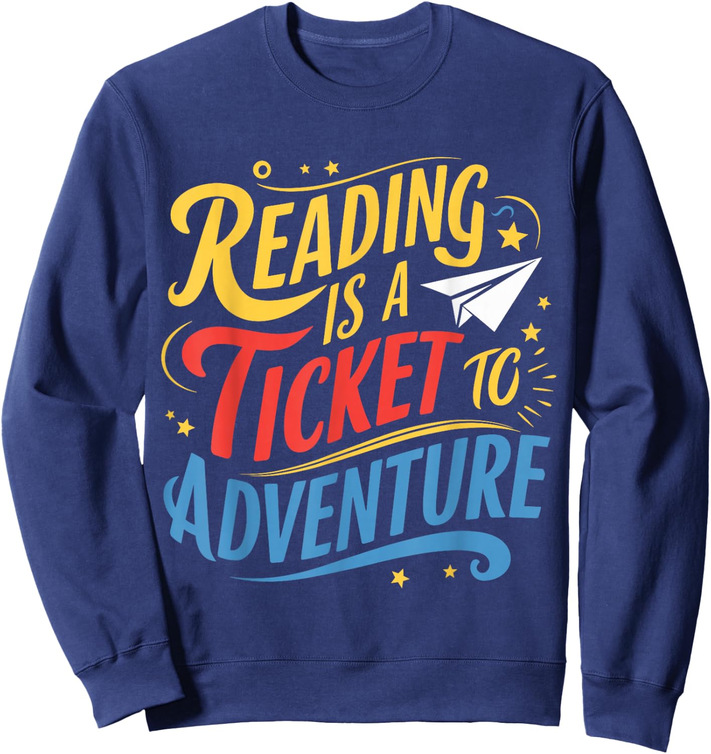 Book Adventure Library Student Teacher Sweatshirt - Sweatshirt | Navy