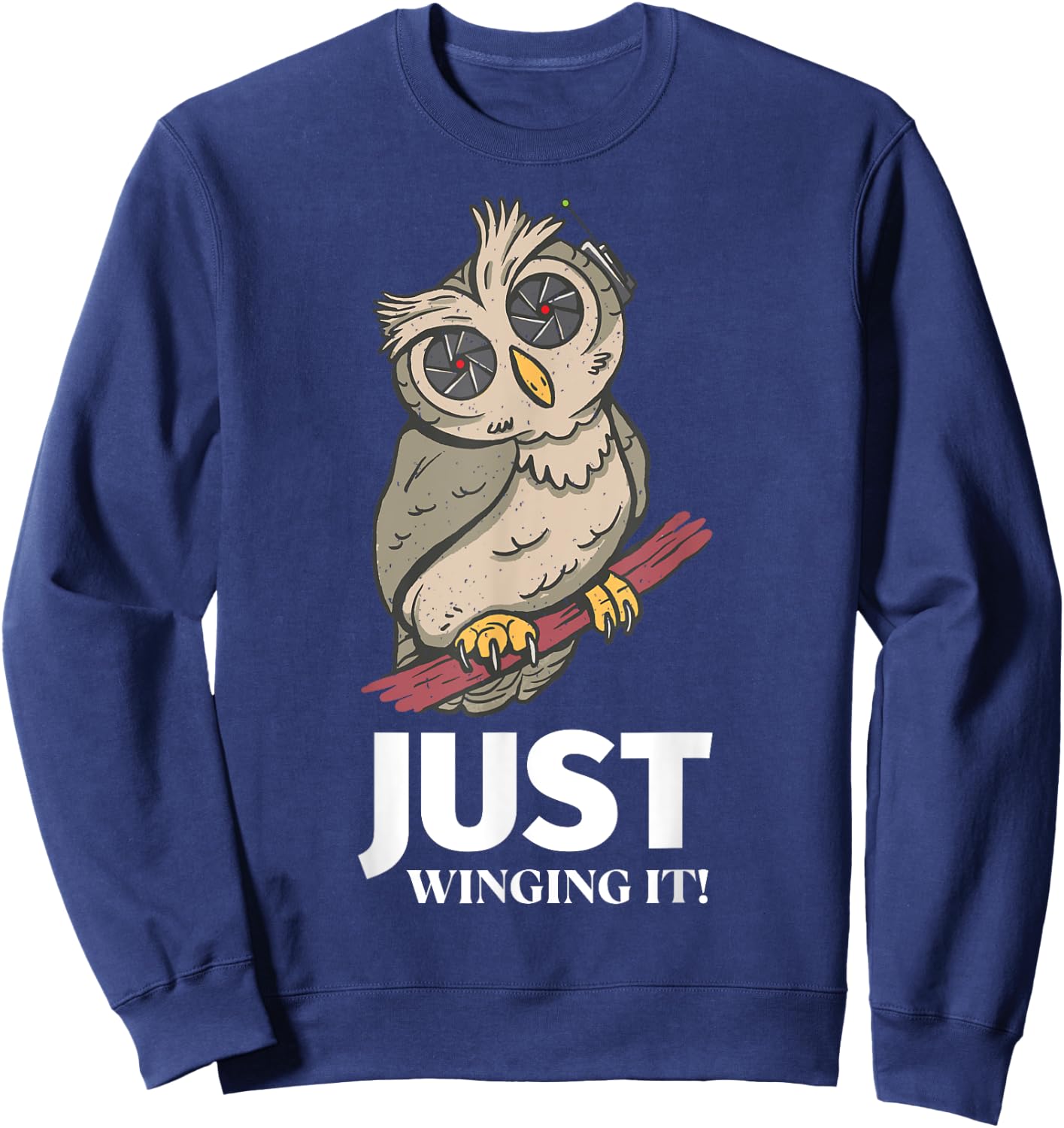 Owl Just winging it! Sweatshirt - Sweatshirt | Navy