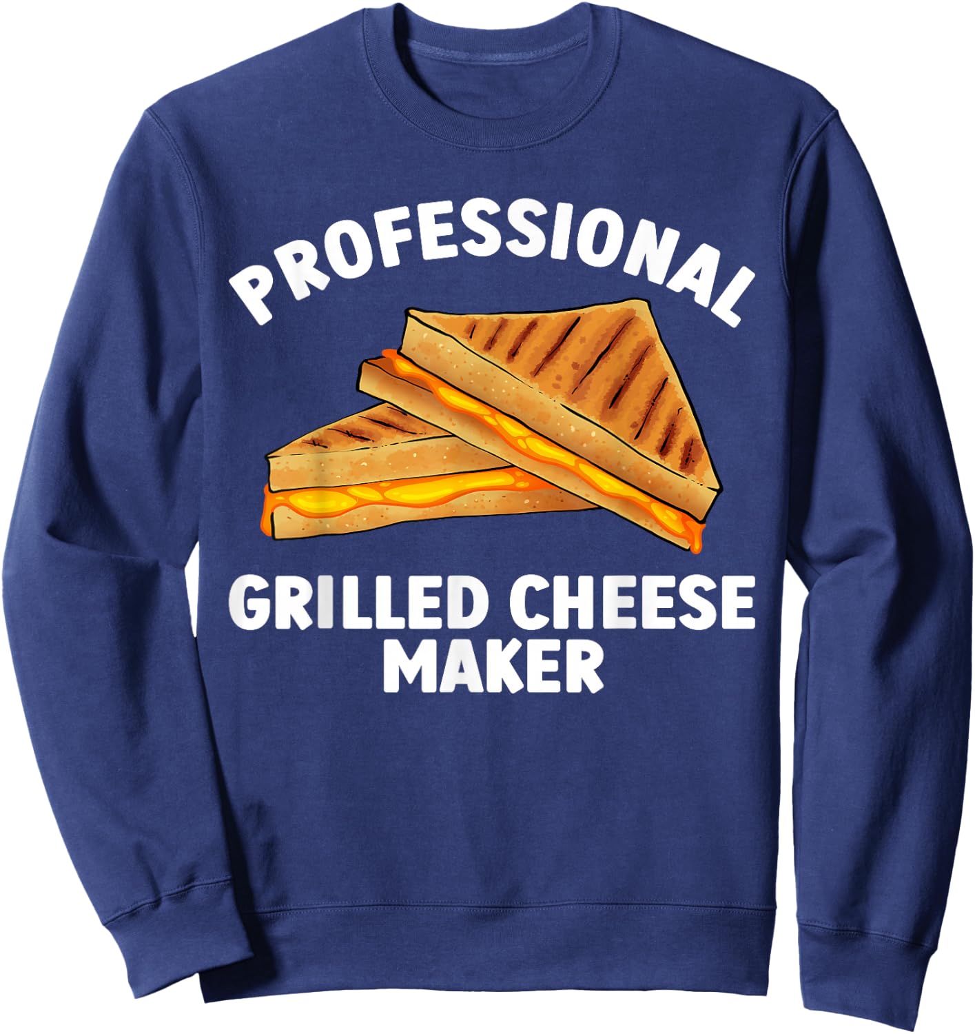 Grilled Cheese Design Women Grilled Cheese Sandwich Sweatshirt - Sweatshirt | Navy