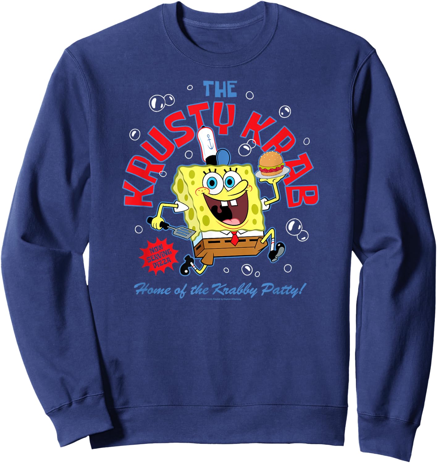SpongeBob SquarePants - Krusty Krab Home of the Krabby Patty Sweatshirt - Sweatshirt | Navy