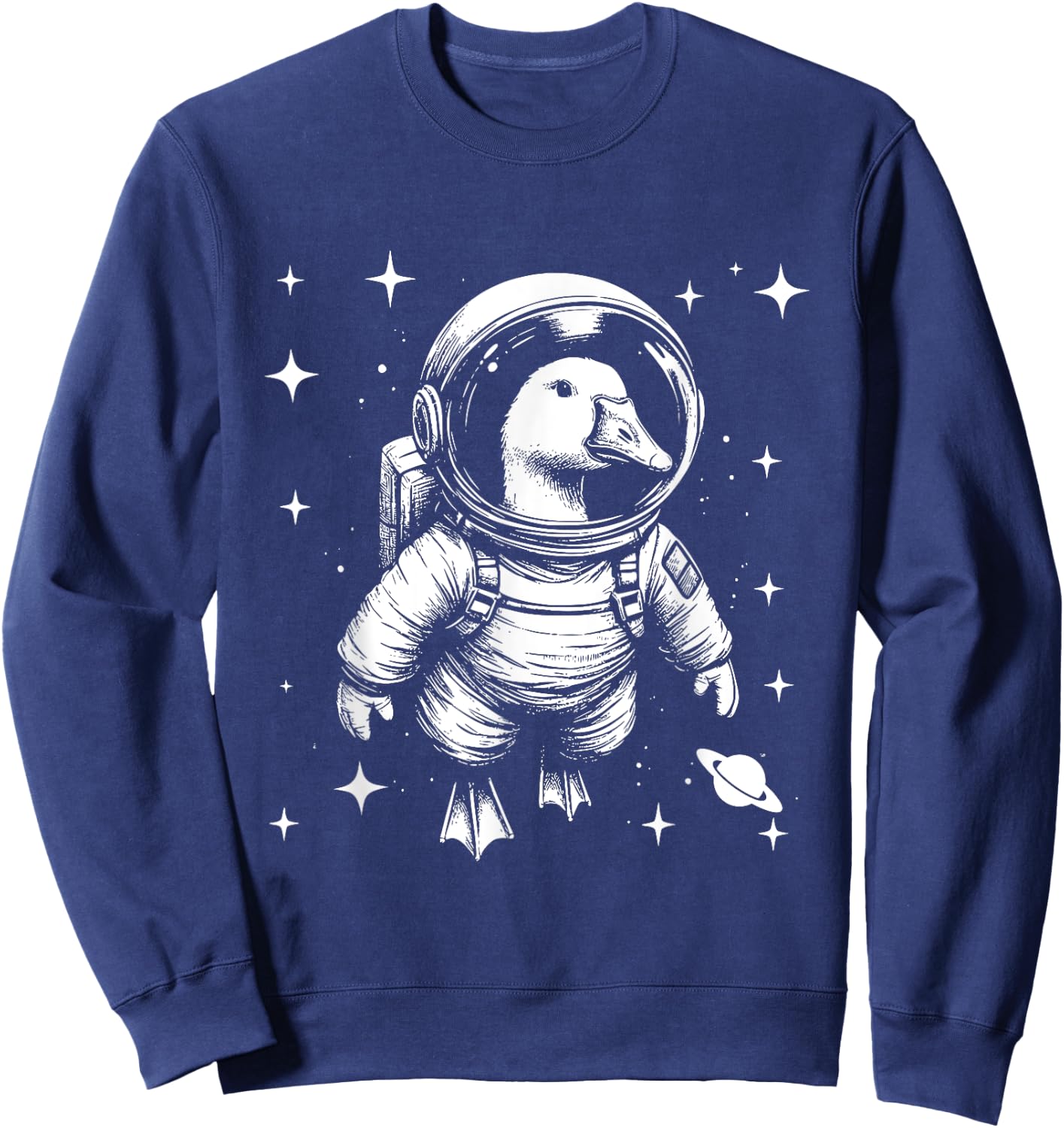 Goose Dad Mom Space - Astronaut Goose Sweatshirt - Sweatshirt | Navy