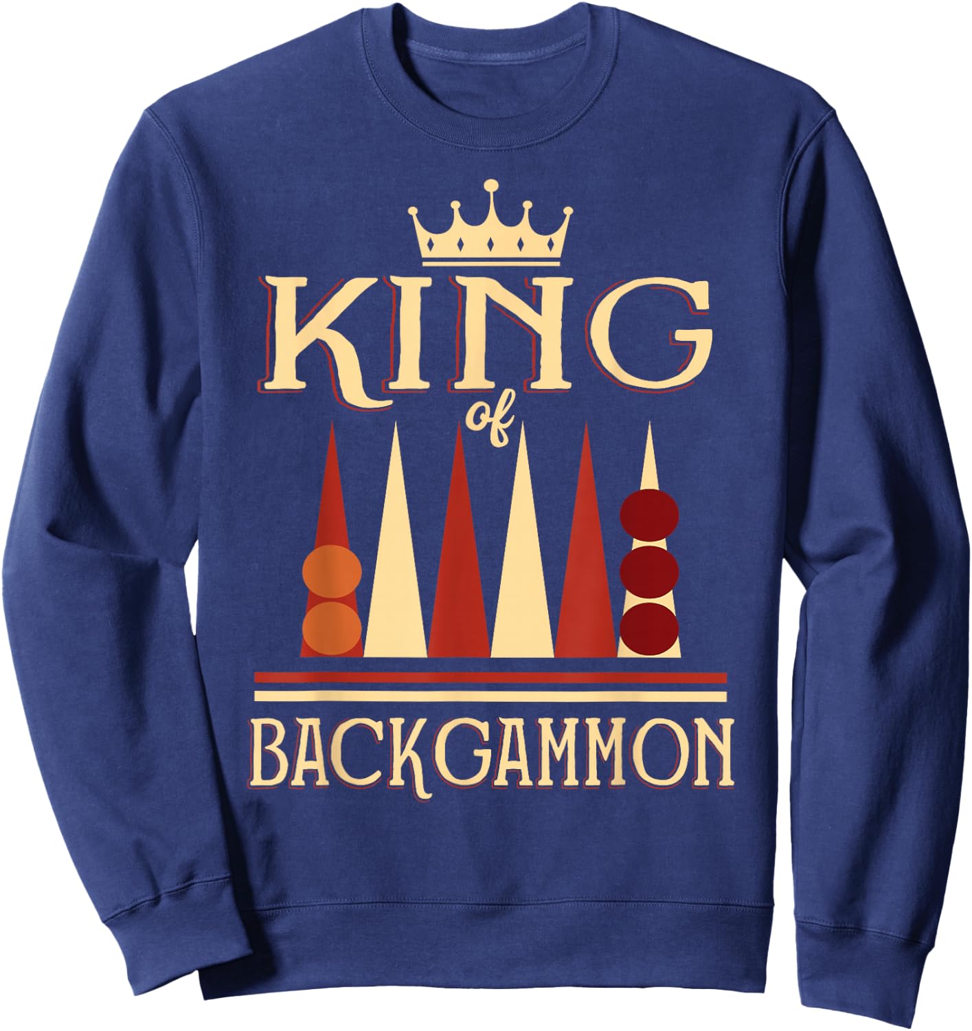 King of Backgammon Sweatshirt - Sweatshirt | Navy