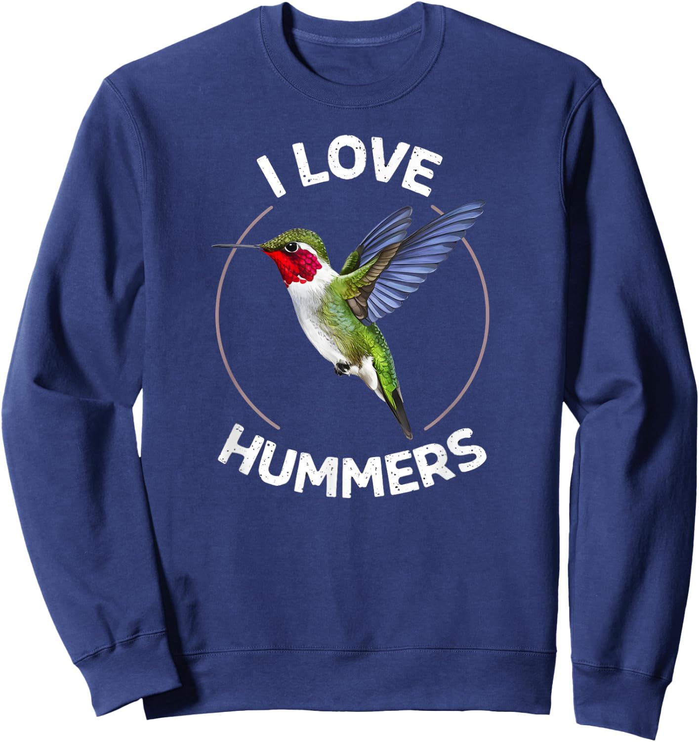 I Love Hummers Hummingbird Colibri Sweatshirt - Sweatshirt | Navy