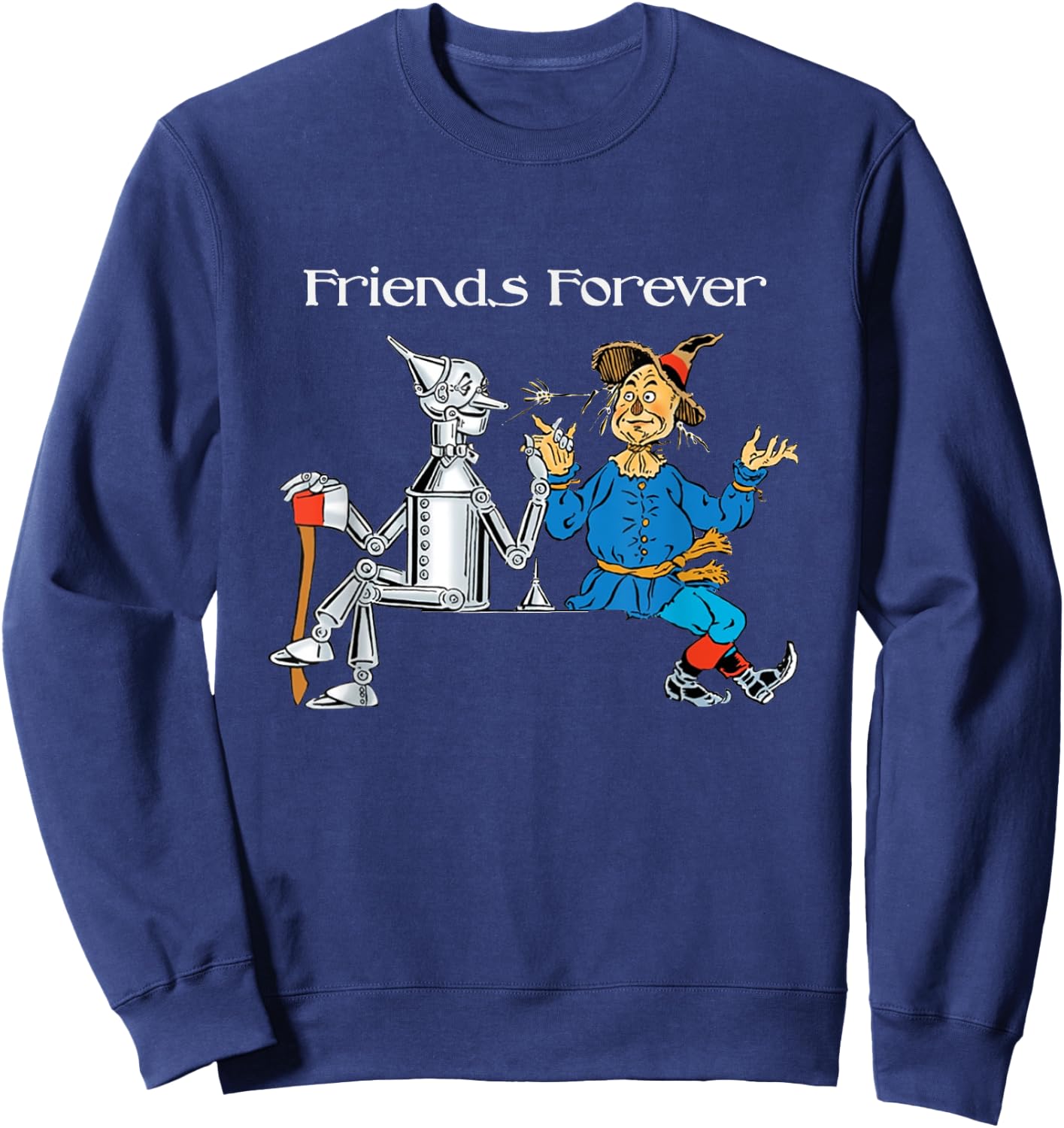 Fun shirt Friends Forever Wizard of Oz Scarecrow Sweatshirt - Sweatshirt | Navy