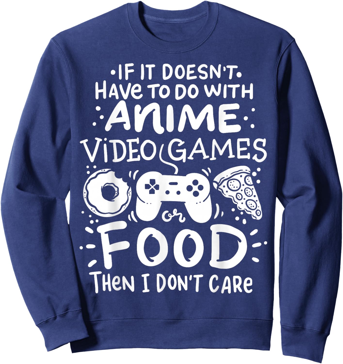 Anime Video Games Gamer Food Gift Sweatshirt - Sweatshirt | Navy