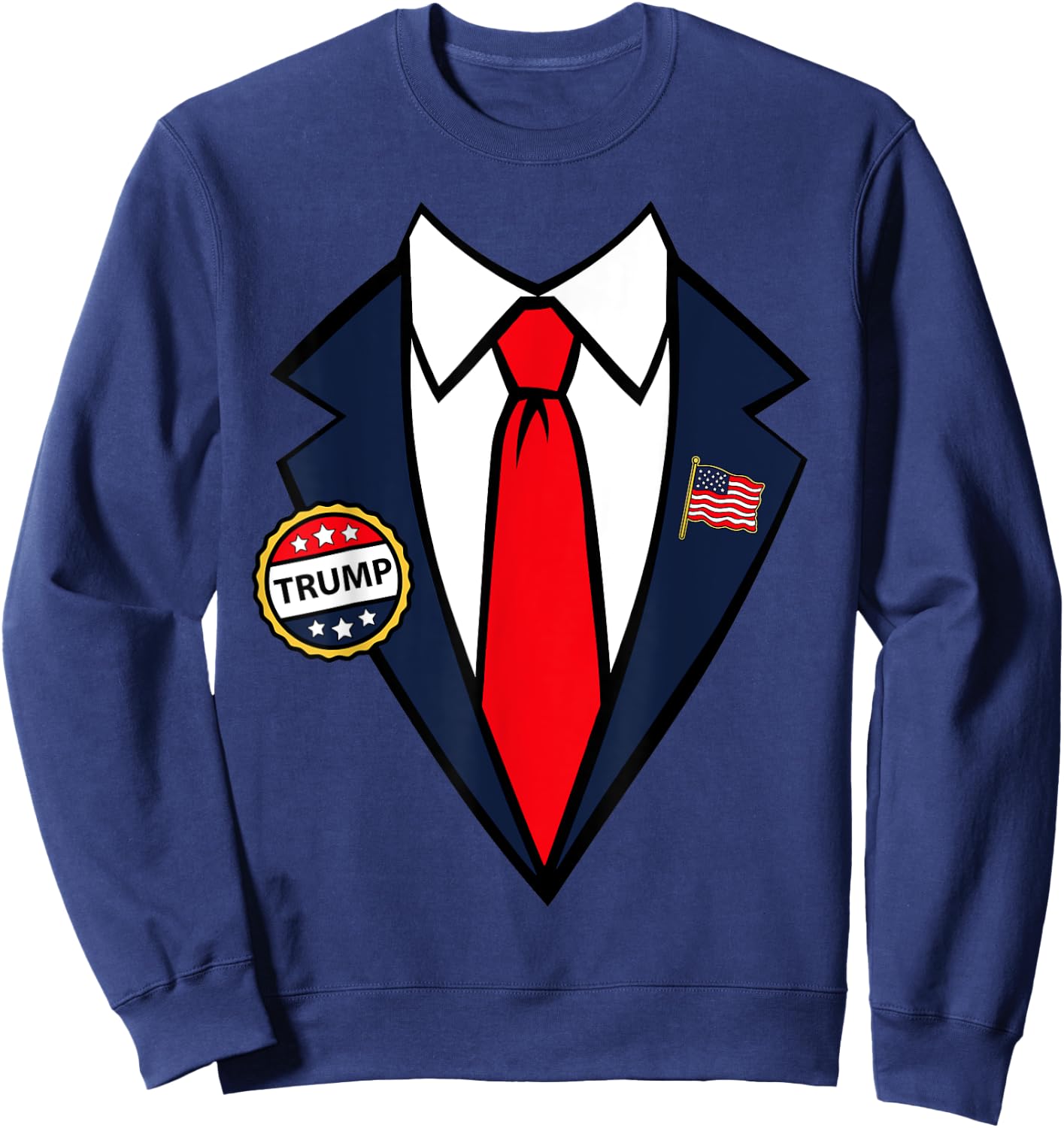 Donald Trump Halloween Costume Easy Last Minute Costume Sweatshirt - Sweatshirt | Navy