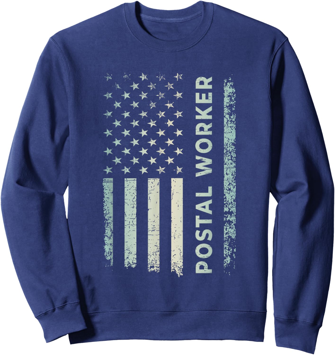 American Postal Worker Patriotic USA Flag Sweatshirt - Sweatshirt | Navy