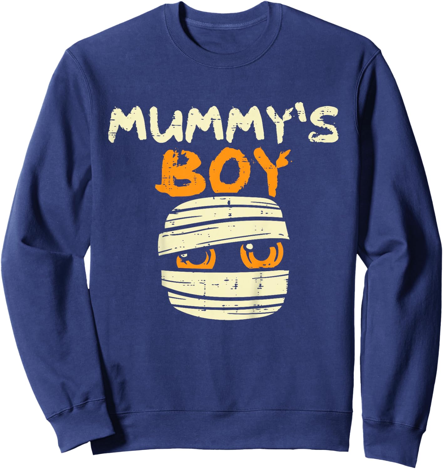 Kids Mummy's Boy Funny Cute Toddler Boys Halloween Kids Baby Sweatshirt - Sweatshirt | Navy