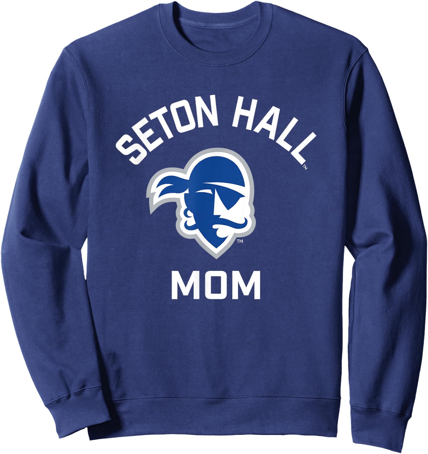 Seton Hall University SHU Pirates Arched Mom Sweatshirt - Sweatshirt | Navy