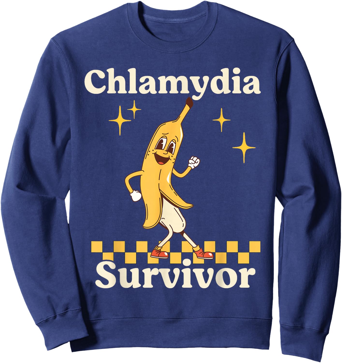 Funny Banana Chlamydia Survivor Sweatshirt - Sweatshirt | Navy