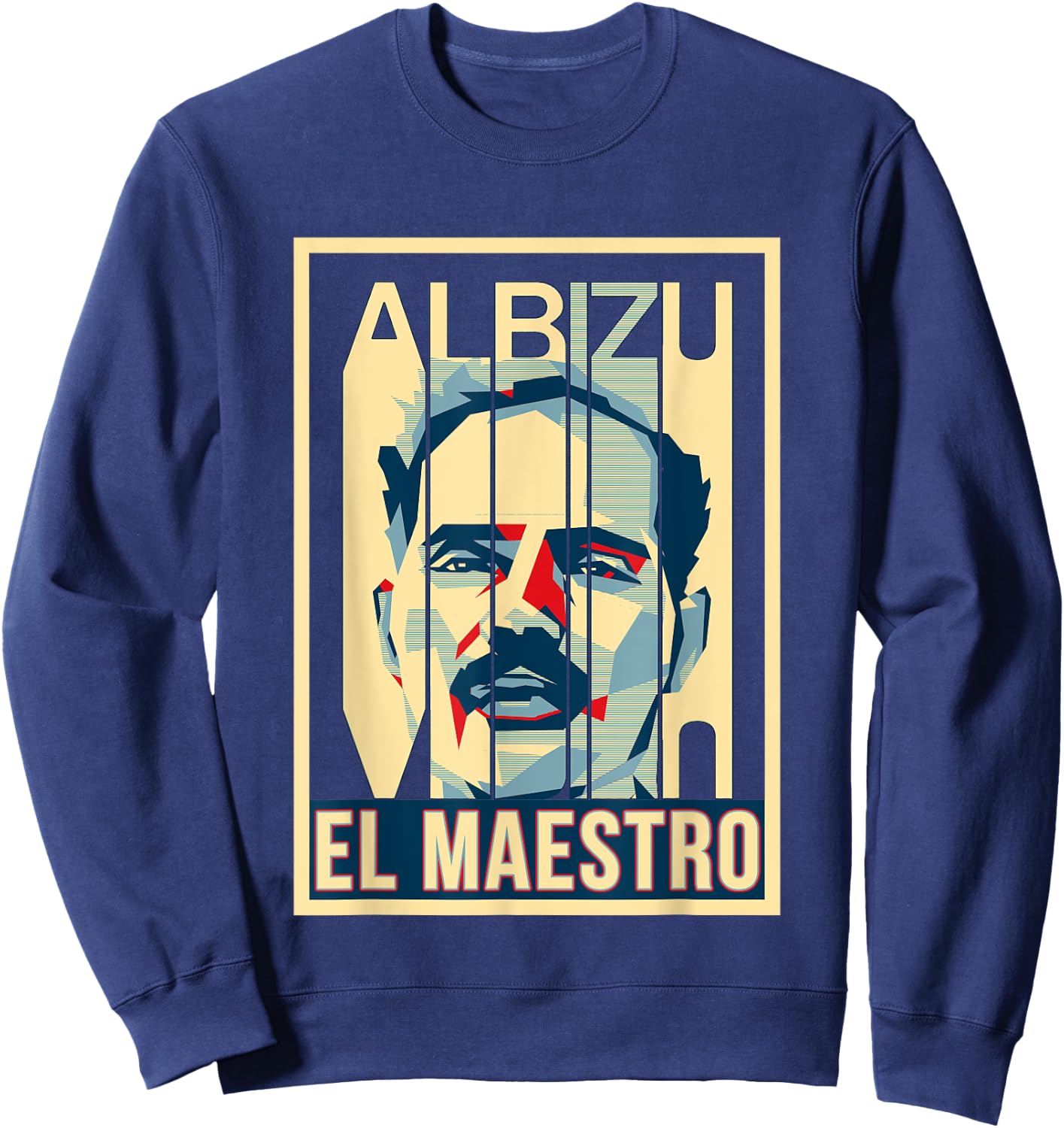 Boricua Hasta En La Luna Pedro Albizu Campos El Maestro -Adults Puerto Rican Black Small Short Sleeve Sweatshirt - Sweatshirt | Navy