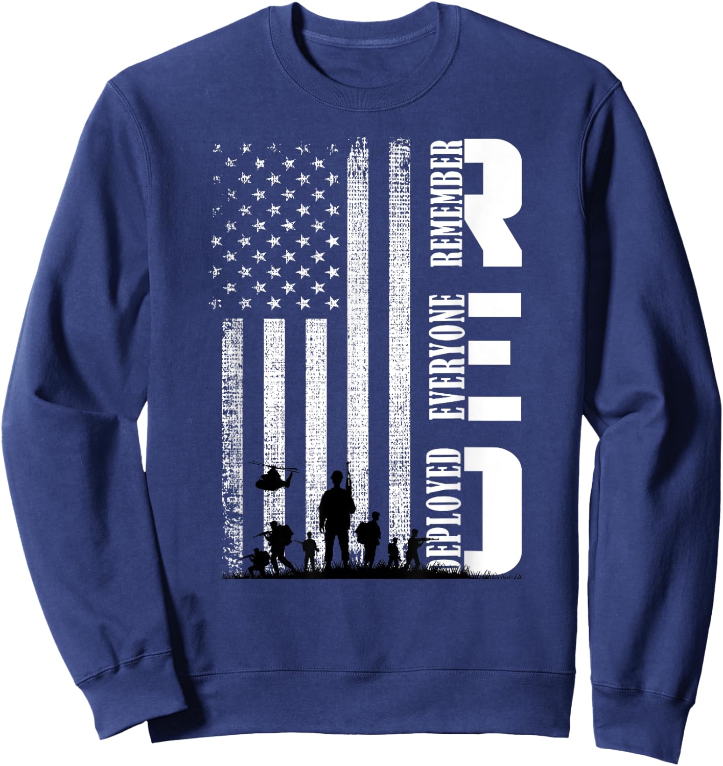 RED Friday Military US Army Remember erveryone deployed Sweatshirt - Sweatshirt | Navy