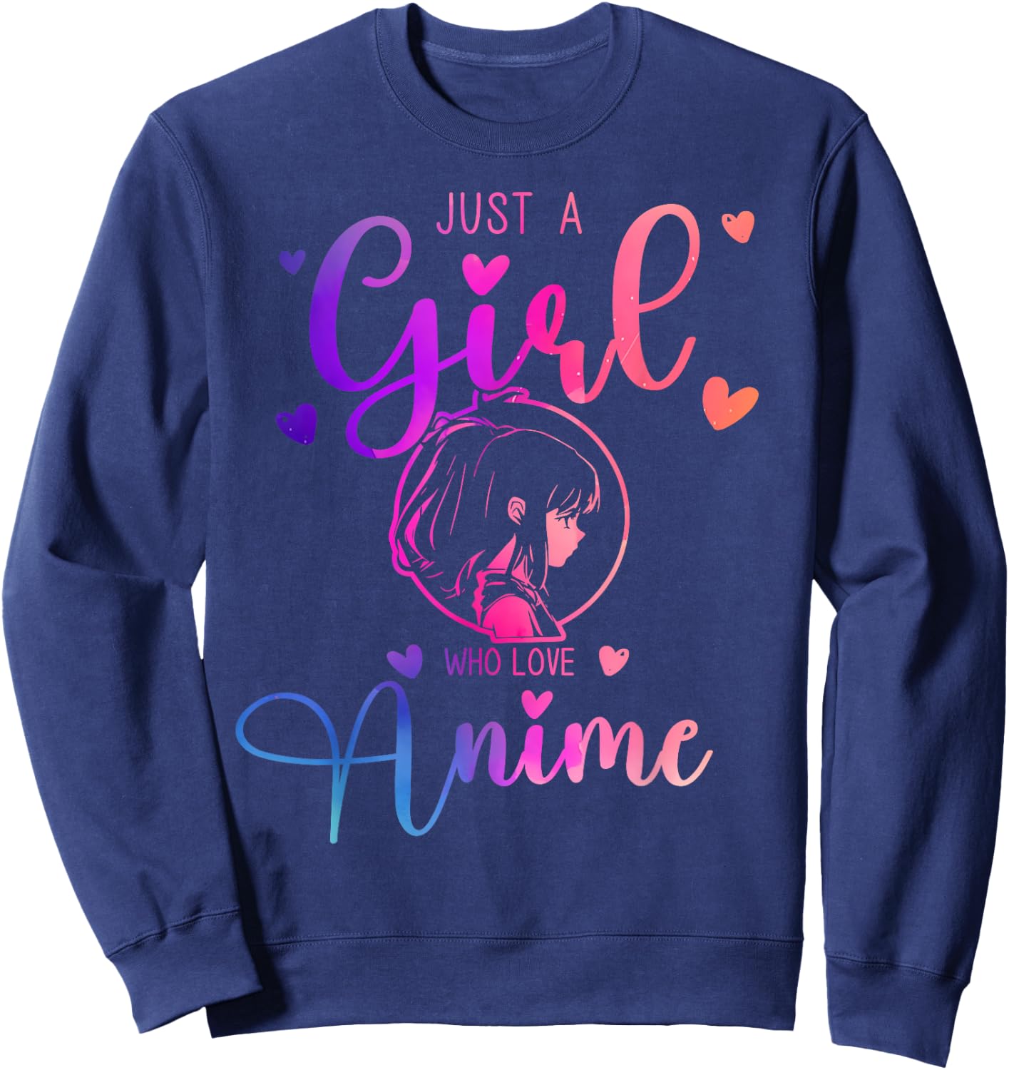 Just a Girl Who Loves Anime Dress and Kids Sweatshirt - Sweatshirt | Navy