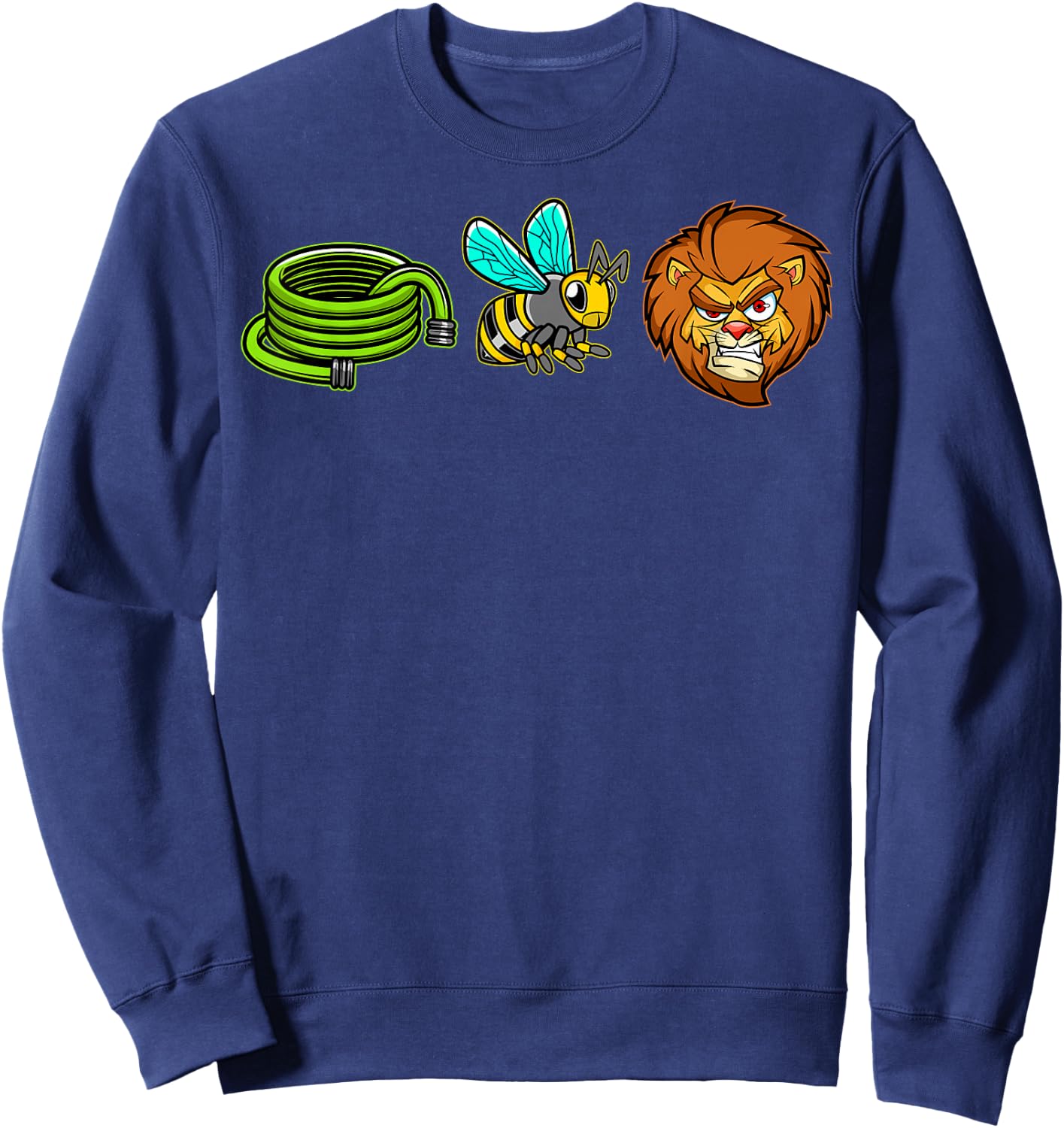 Hose Bee Lion Funny Hoes Be Lying Pun Sarcastic Meme Sweatshirt - Sweatshirt | Navy
