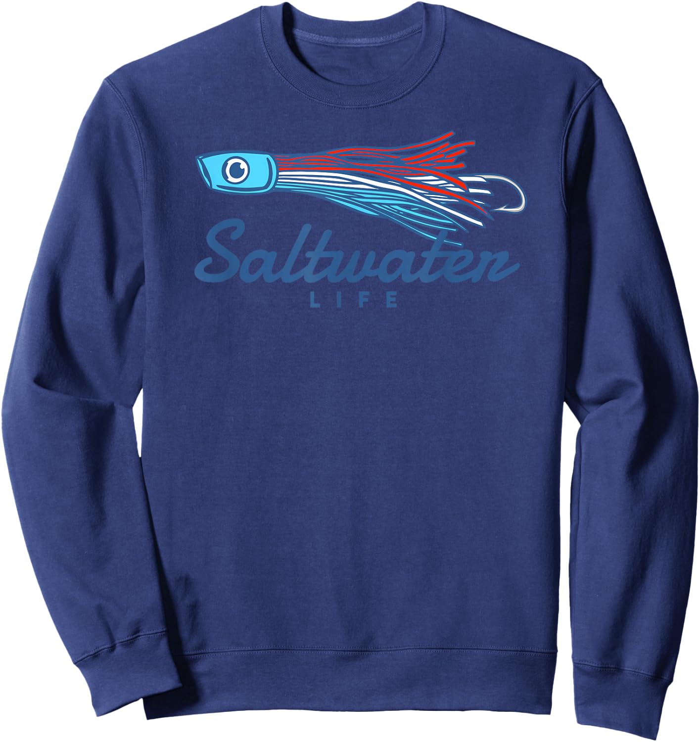 Saltwater Life Saltwater Fishing Lure Sweatshirt - Sweatshirt | Navy