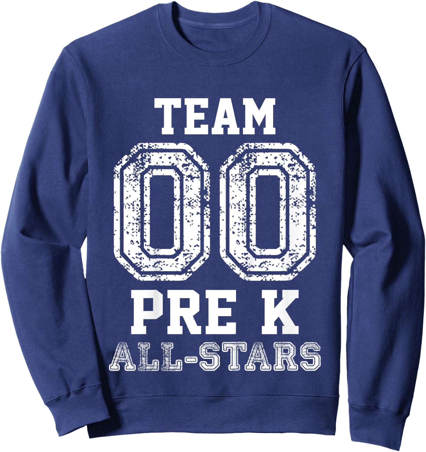 Preschool Team Pre-K All-Stars Sports Baseball Jersey Sweatshirt - Sweatshirt | Navy