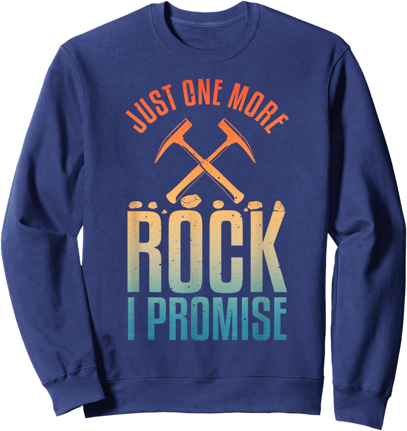 Geology Art Women Rock Collector Rockhound Lover Sweatshirt - Sweatshirt | Navy