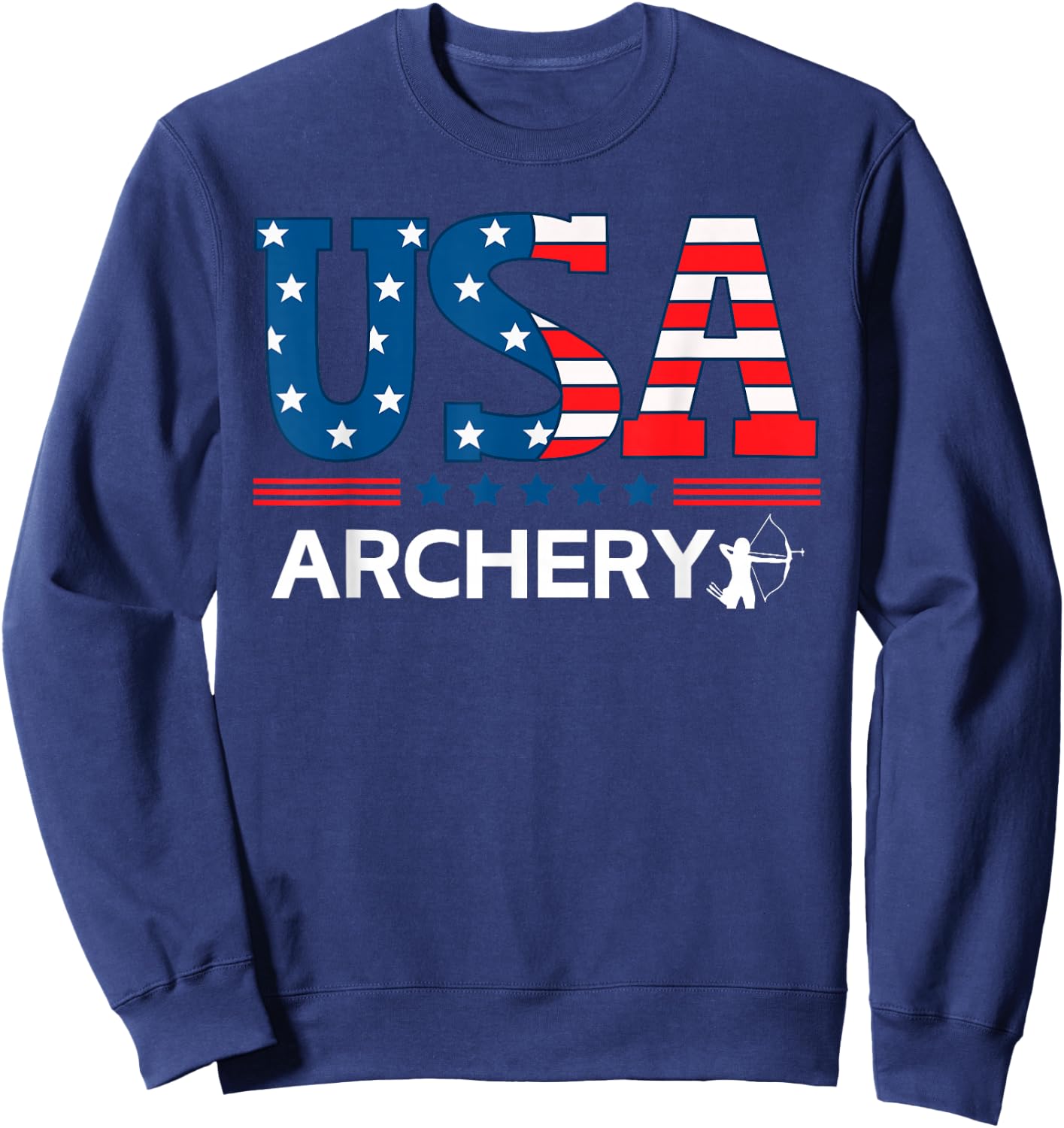United States Flag Archery USA Team Sport Archery Sweatshirt - Sweatshirt | Navy