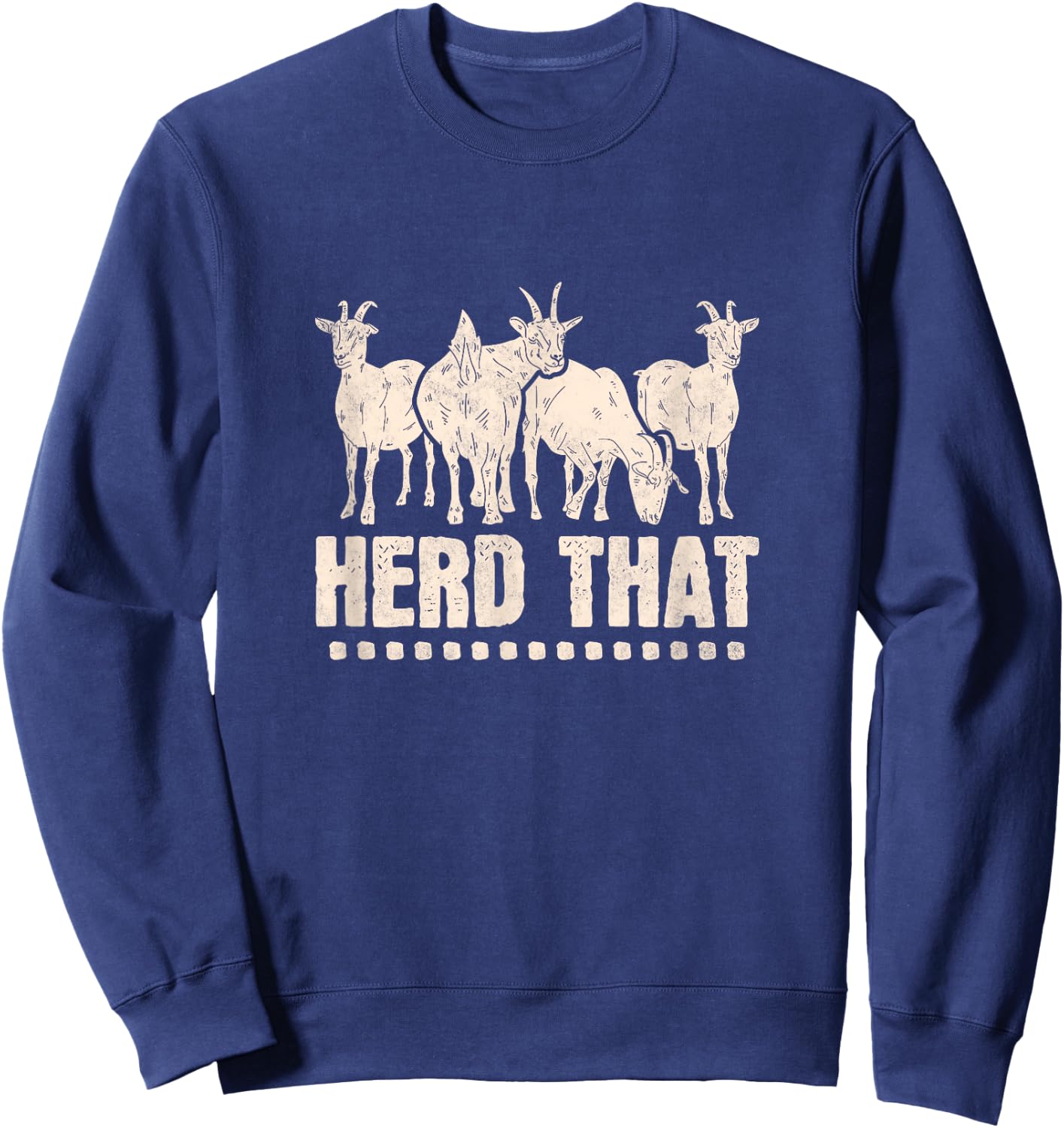 Herd That, Goat Sweatshirt - Sweatshirt | Navy