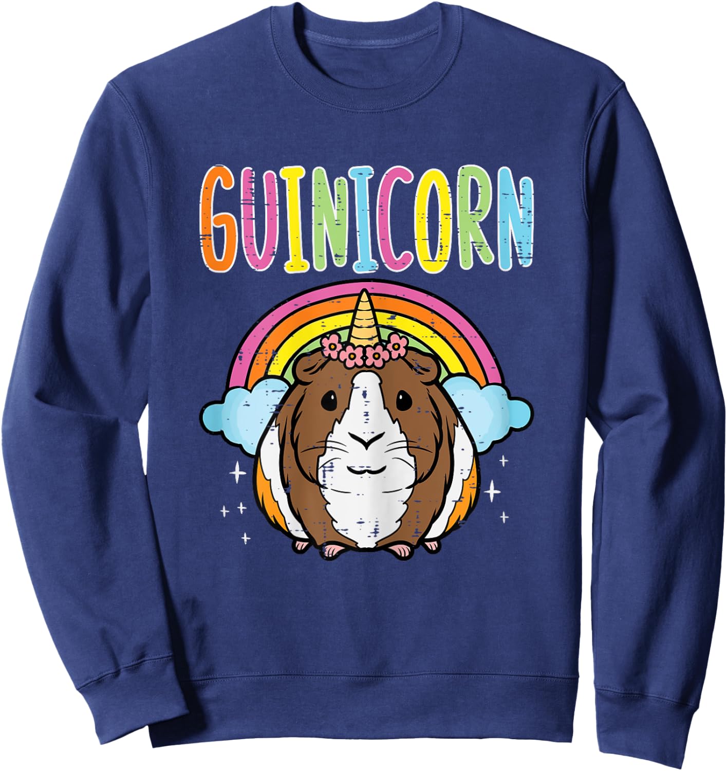 Guinea Pig Unicorn Guinicorn Cavy Girls Kids Toddler Women Sweatshirt - Sweatshirt | Navy
