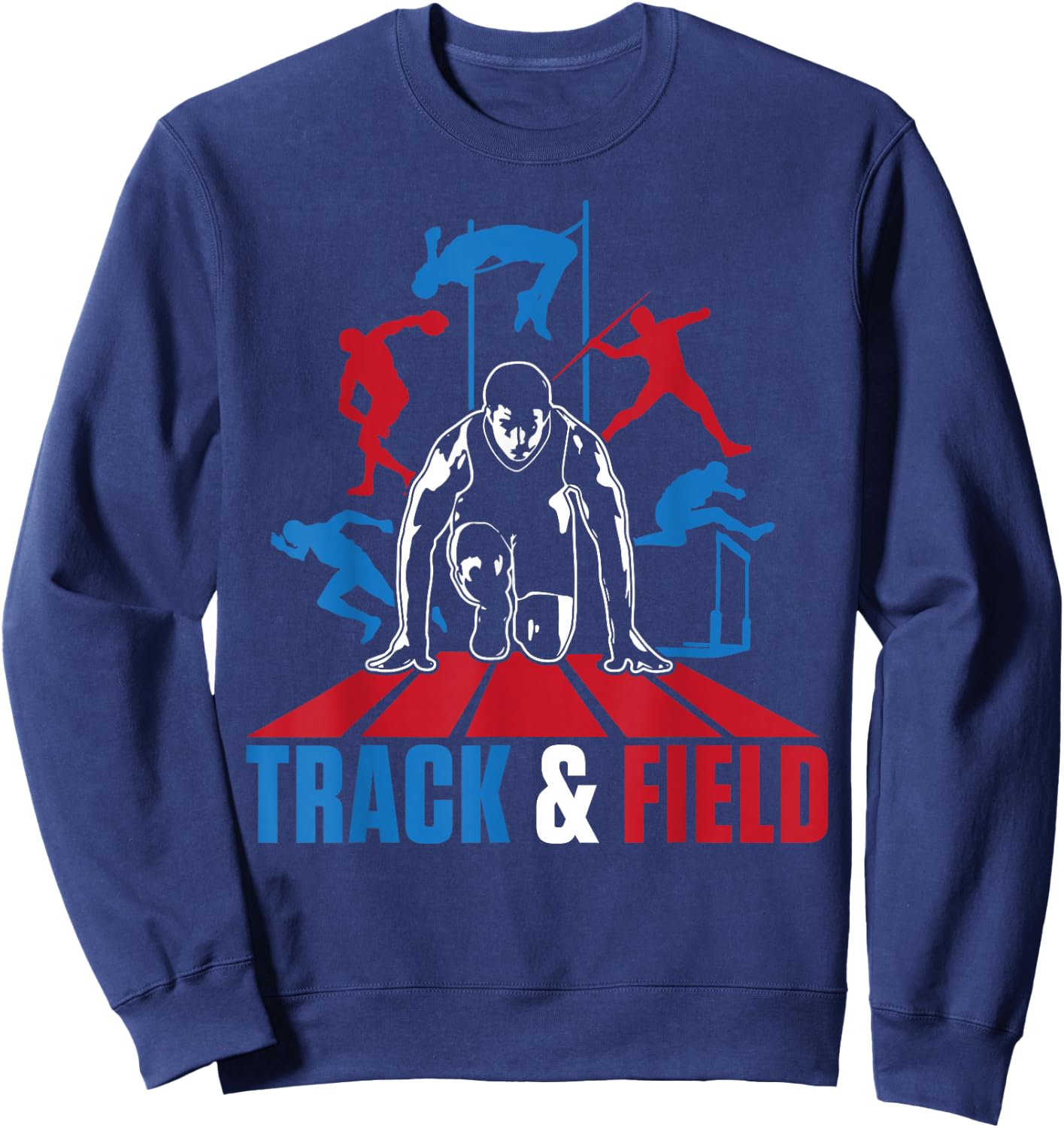 Cute Track And Field Athletics For Boys And Girls Sweatshirt - Sweatshirt | Navy