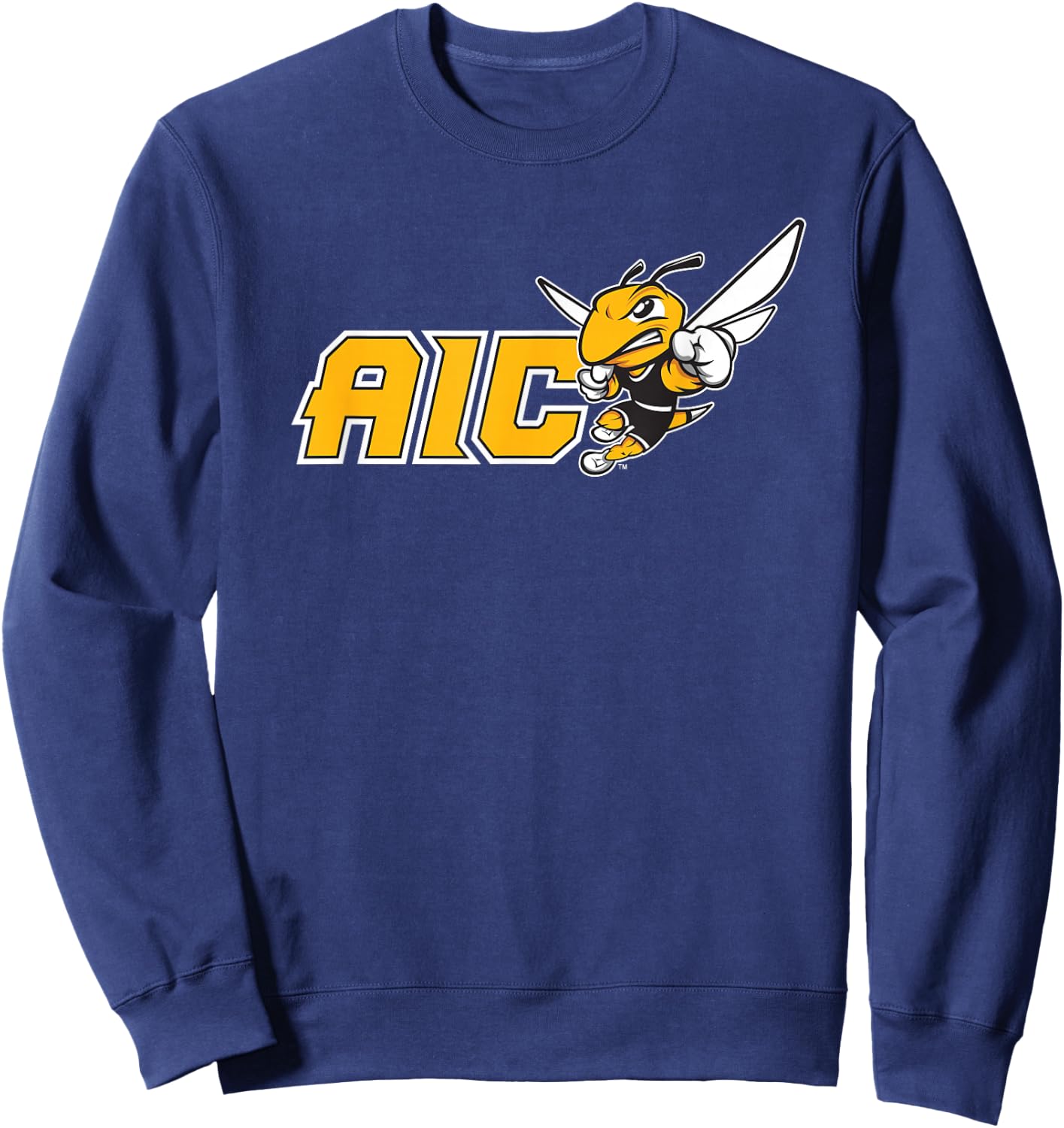 American International College AIC Yellow Jackets Sweatshirt - Sweatshirt | Navy