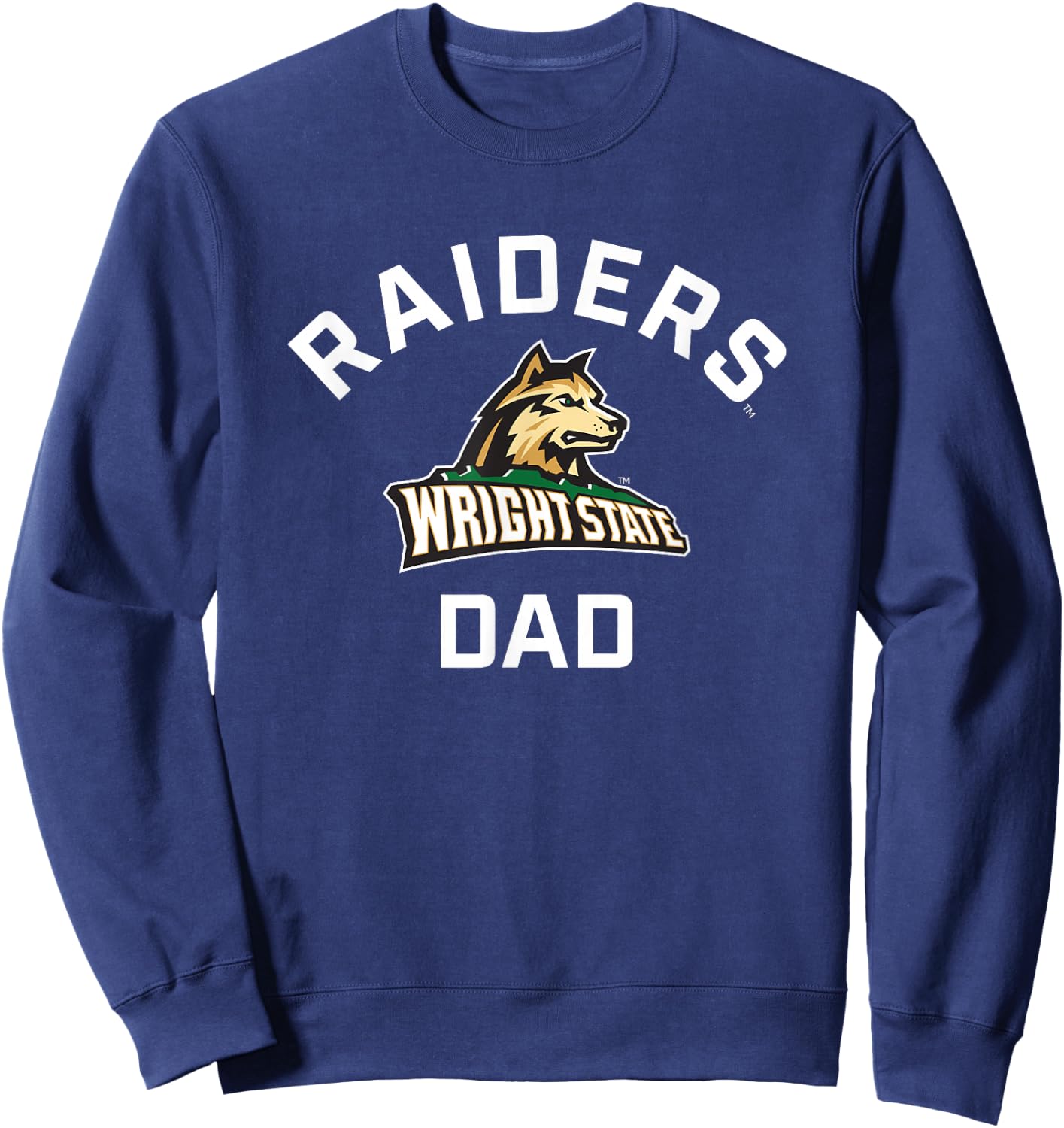 Wright State University WSU Raiders Arched Dad Sweatshirt - Sweatshirt | Navy