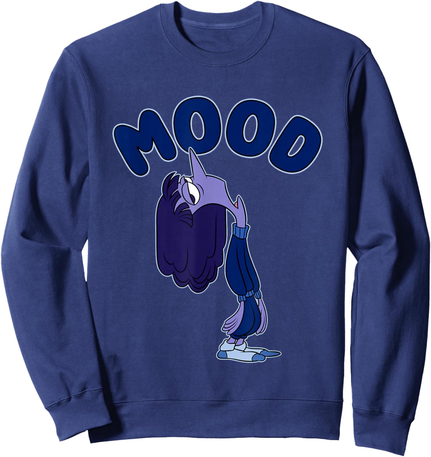Disney Pixar Inside Out 2 Mood Ennui Bored Retro Shot Sweatshirt - Sweatshirt | Navy