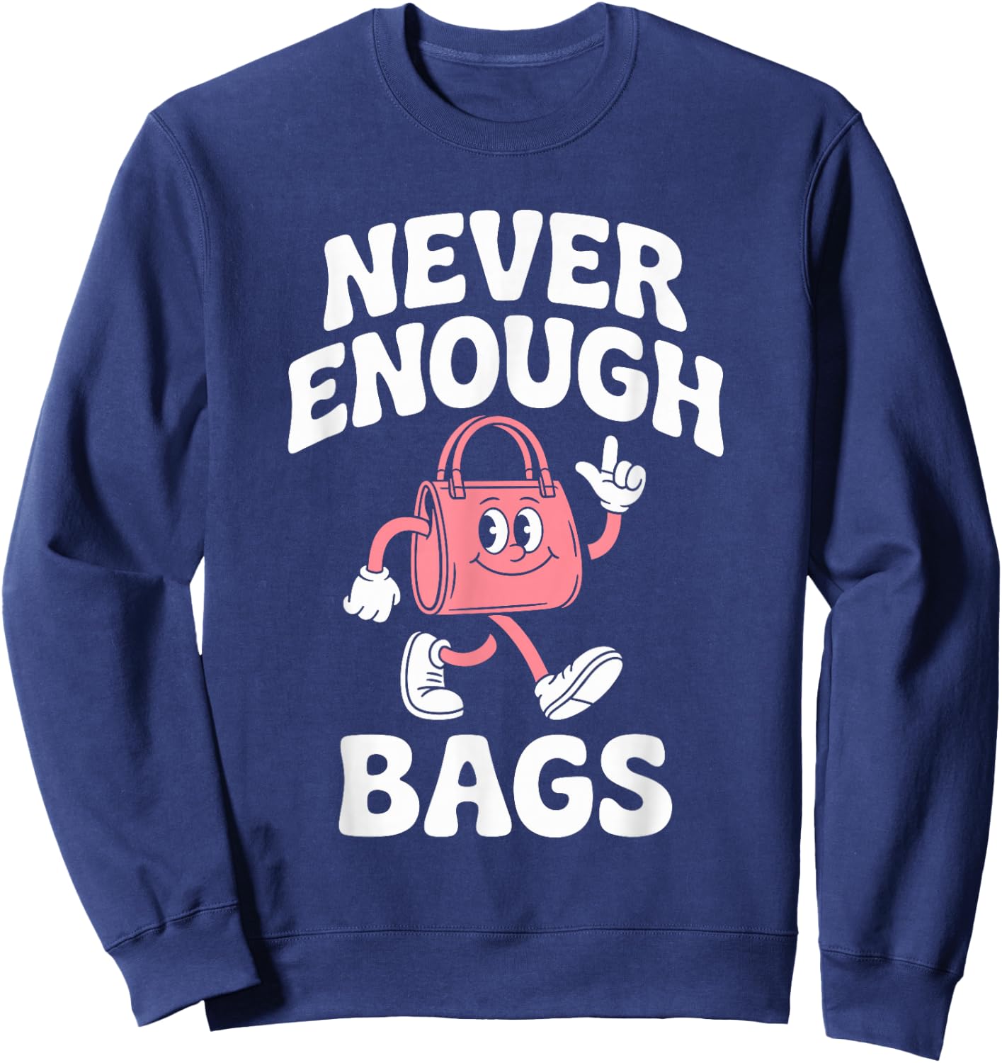 Funny Bags or Bag Purse Retro Sweatshirt - Sweatshirt | Navy