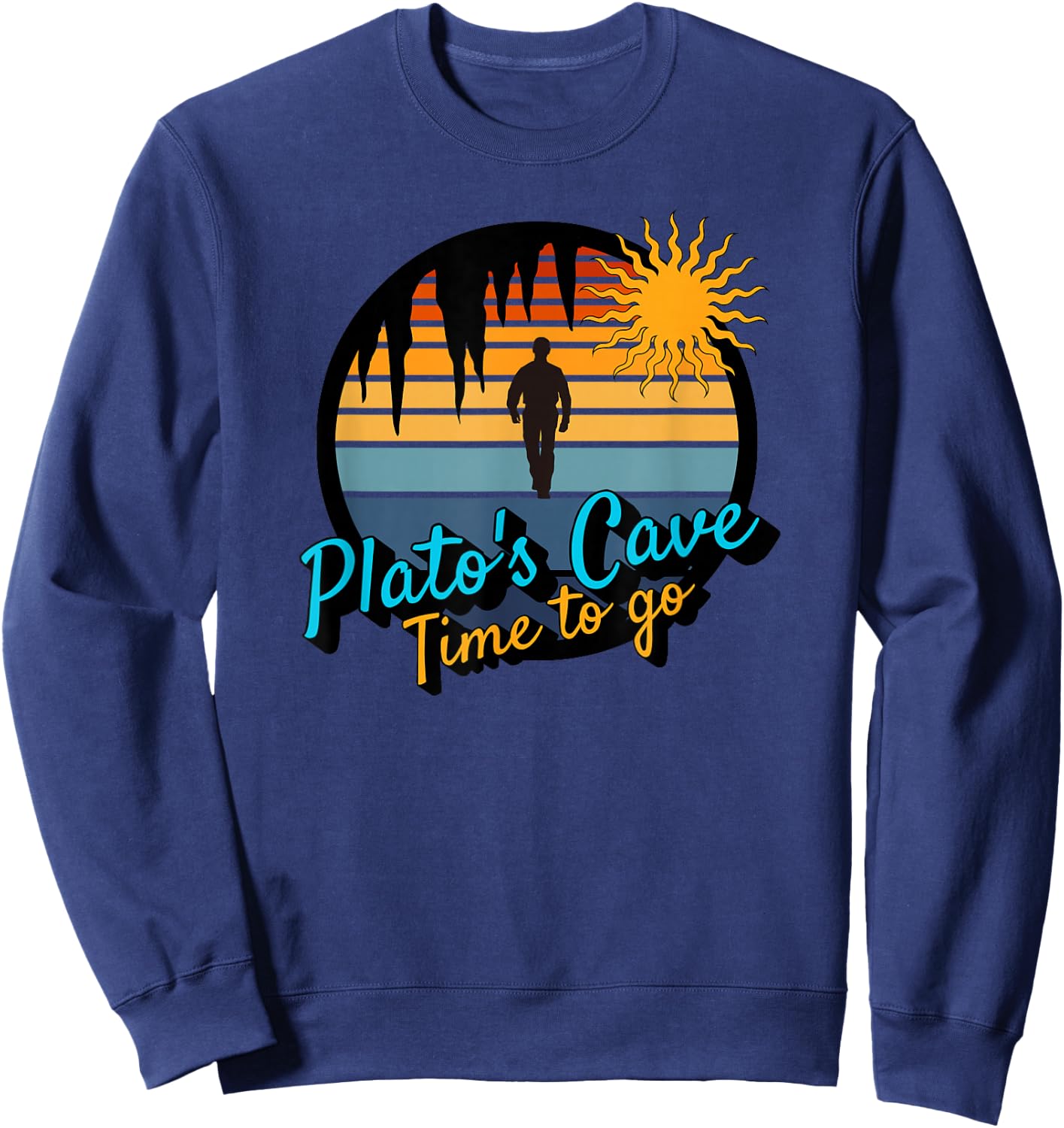 Plato's Cave Time to go Sweatshirt - Sweatshirt | Navy