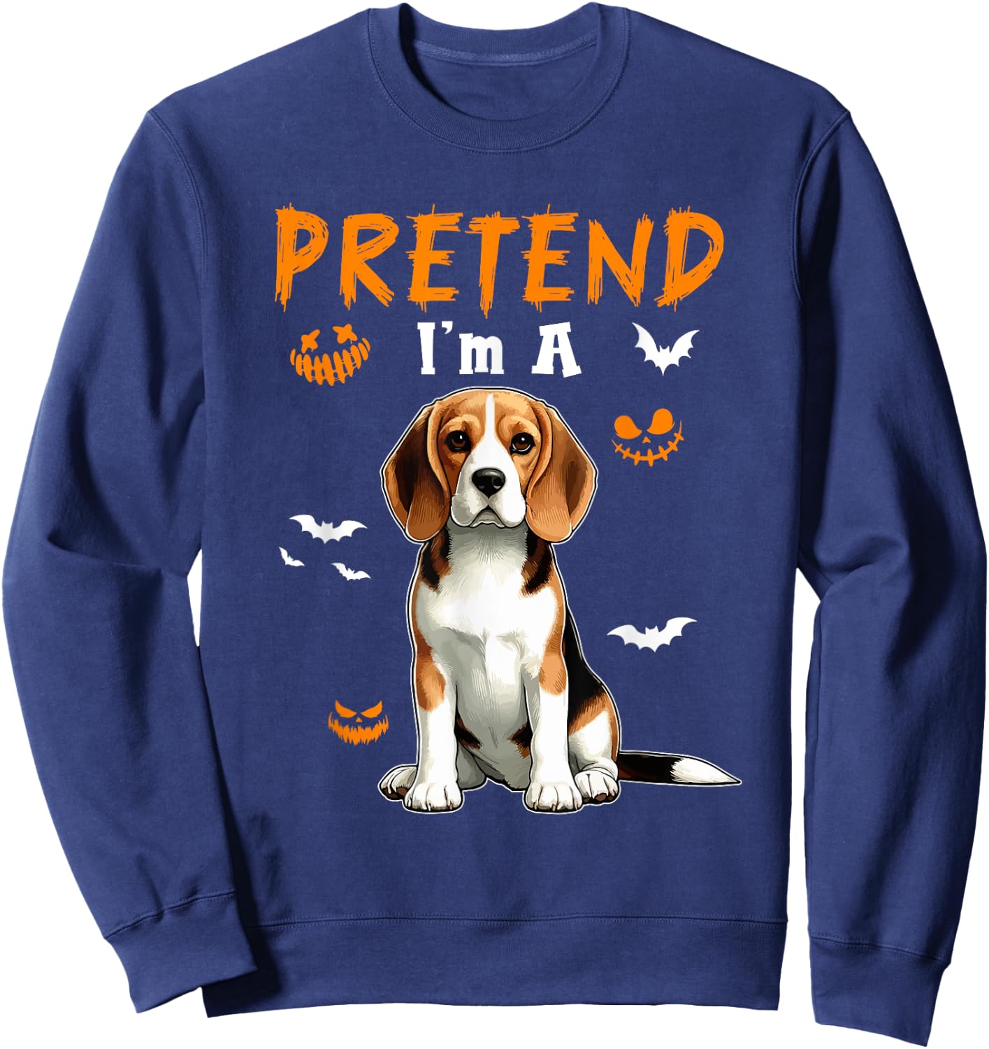Pretend I'm A Beagle Halloween Costume Owner Kids Family Sweatshirt - Sweatshirt | Navy
