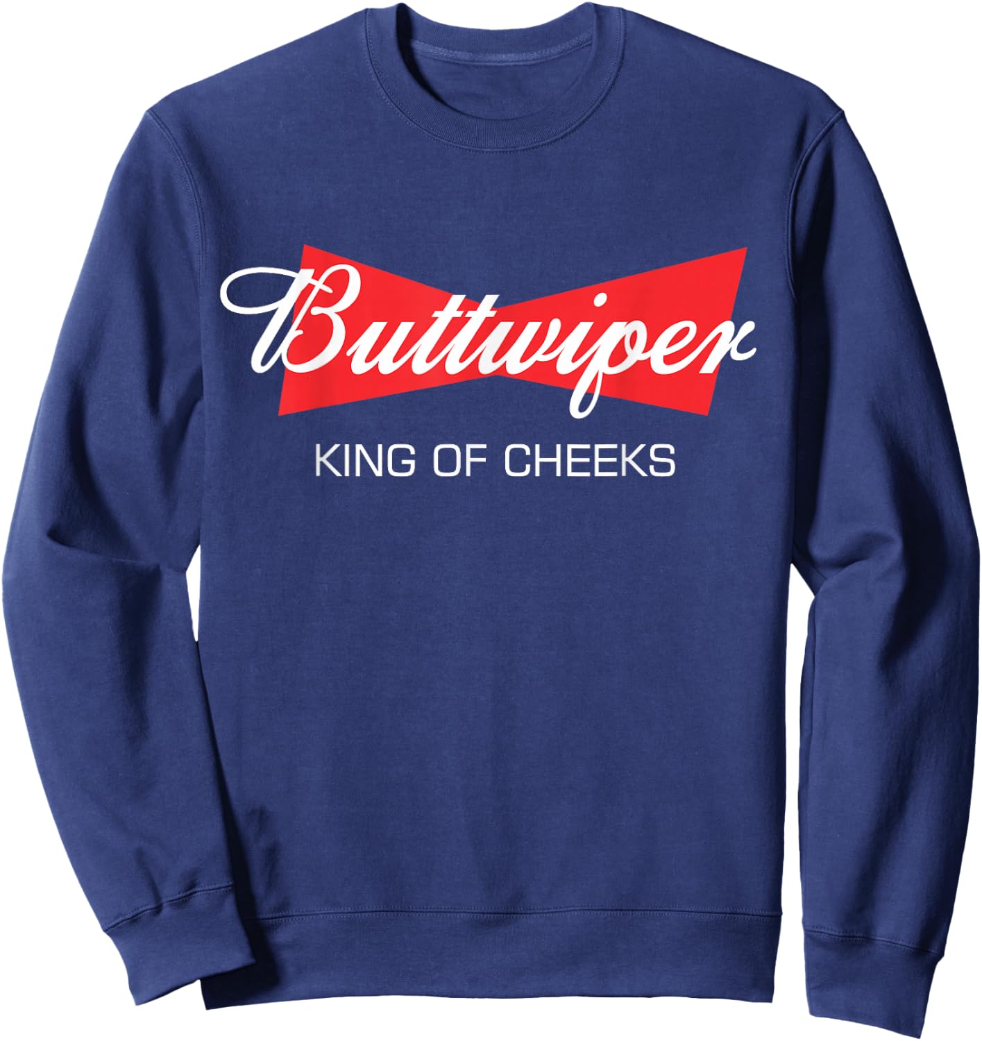 Buttwiper - New Dad Funny Beer Inspired Diaper Shower Gift Sweatshirt - Sweatshirt | Navy