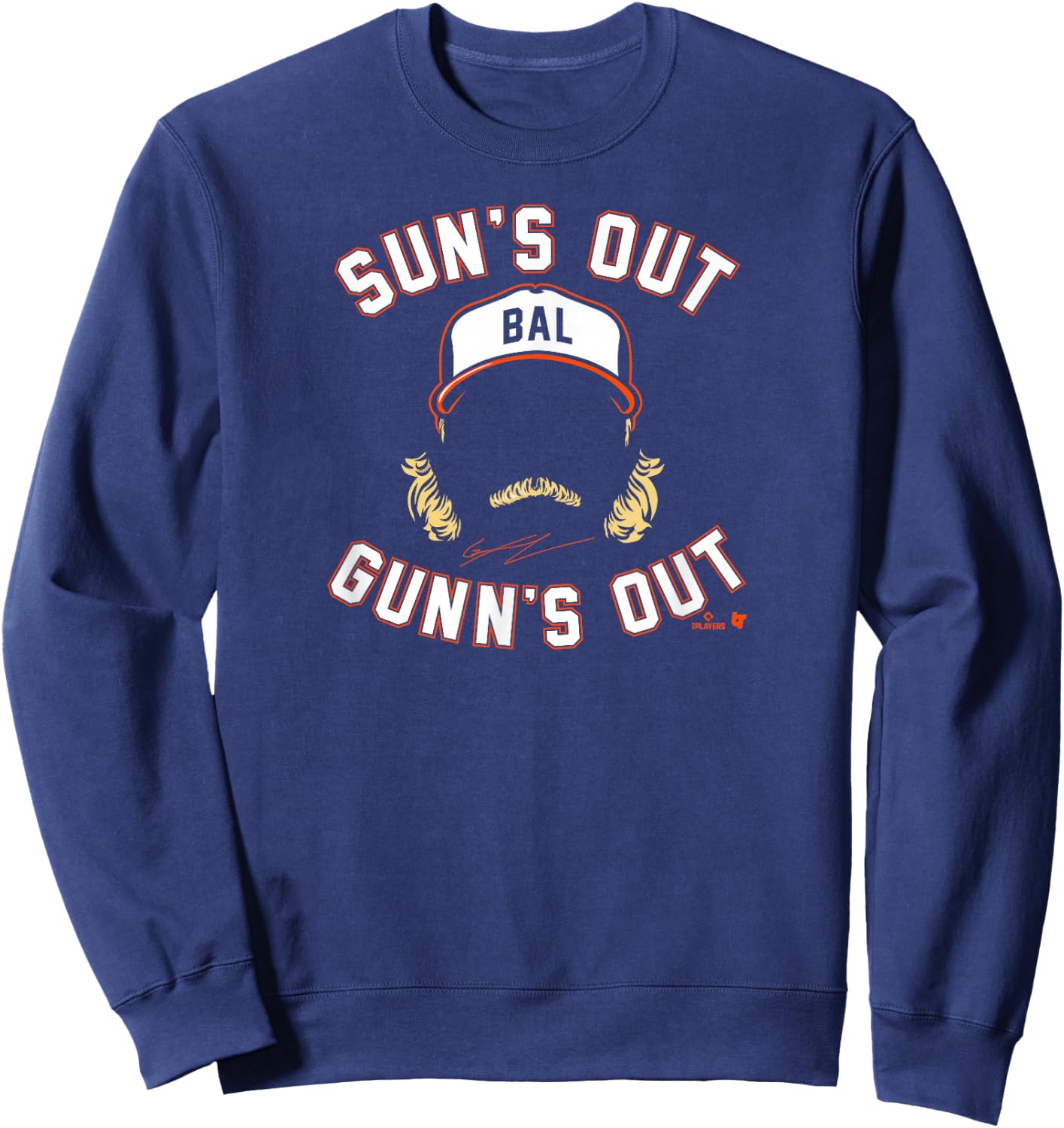 Gunnar Henderson - Sun's Out Gunn's Out - Baltimore Baseball Sweatshirt - Sweatshirt | Navy