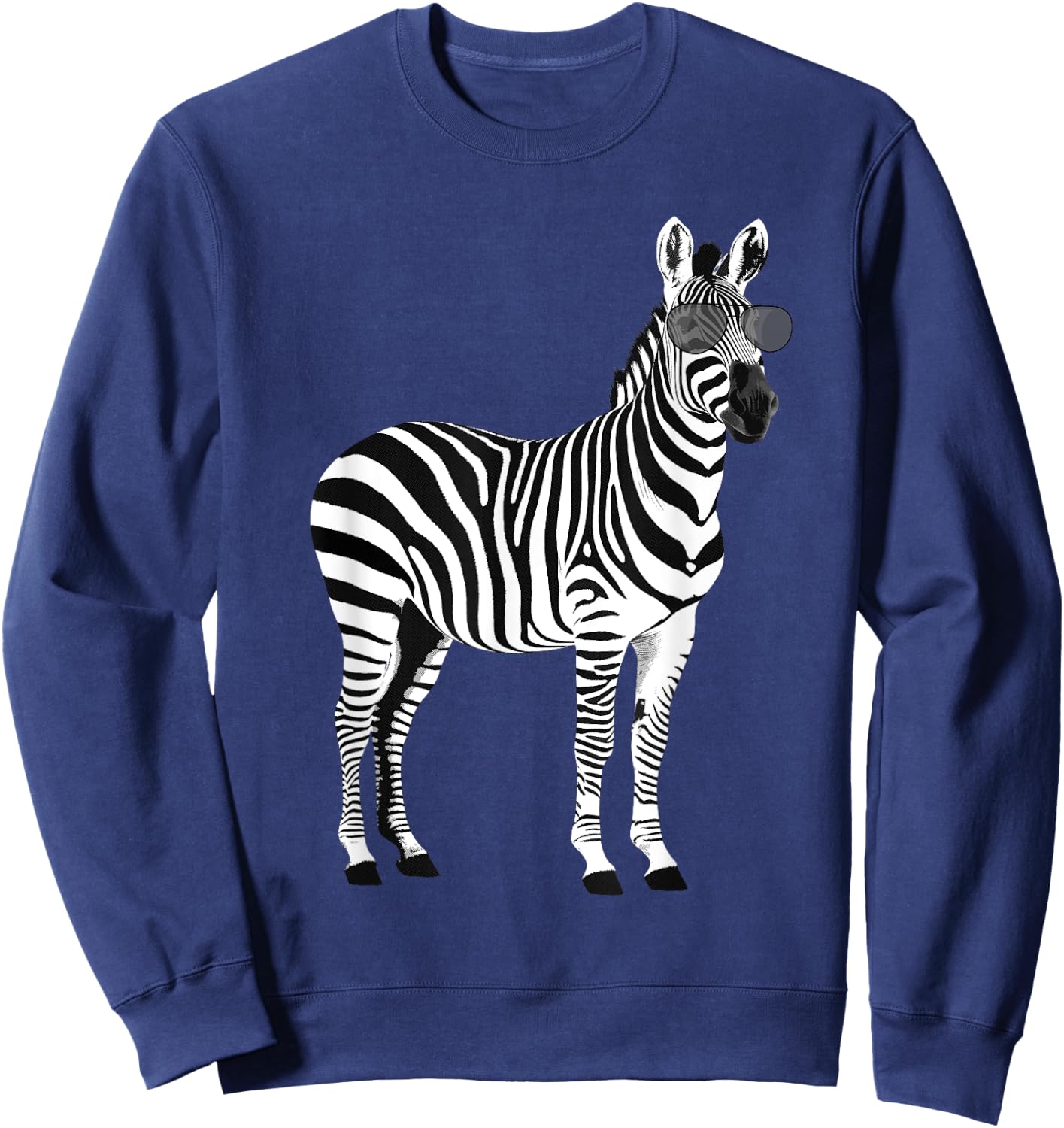 Funny Zebra Design Women Boy Girl Animal Zebra Lover Sweatshirt - Sweatshirt | Navy