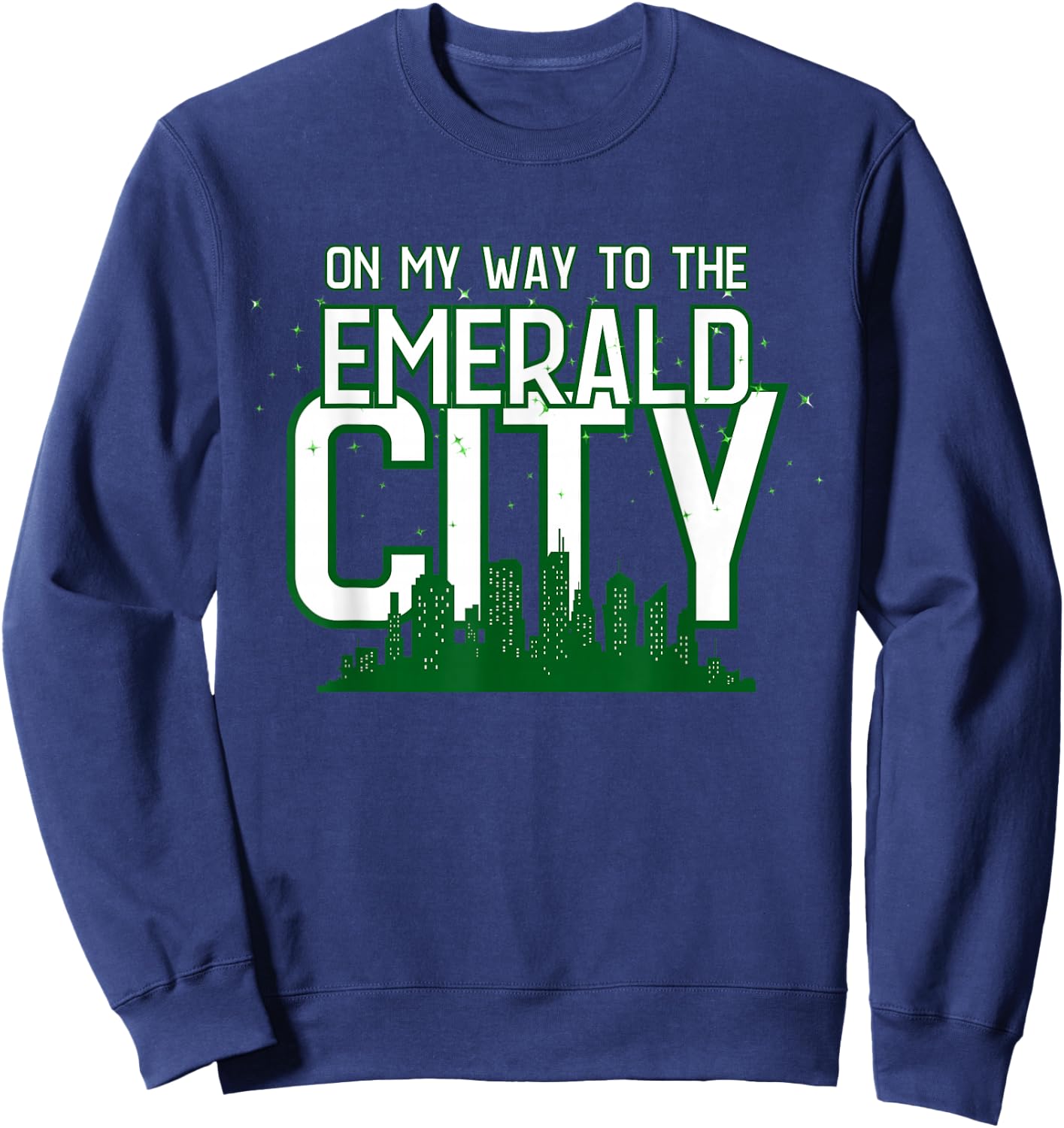 On My Way To The Emerald-City - Graphic Wiz Casual Sweatshirt - Sweatshirt | Navy