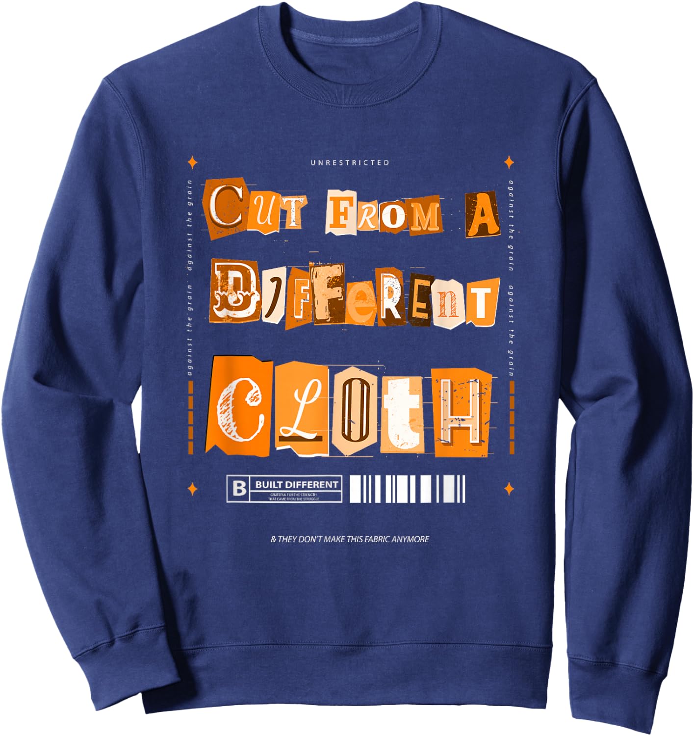 Orange Cut From A Different Cloth Orange Graphic Sweatshirt - Sweatshirt | Navy