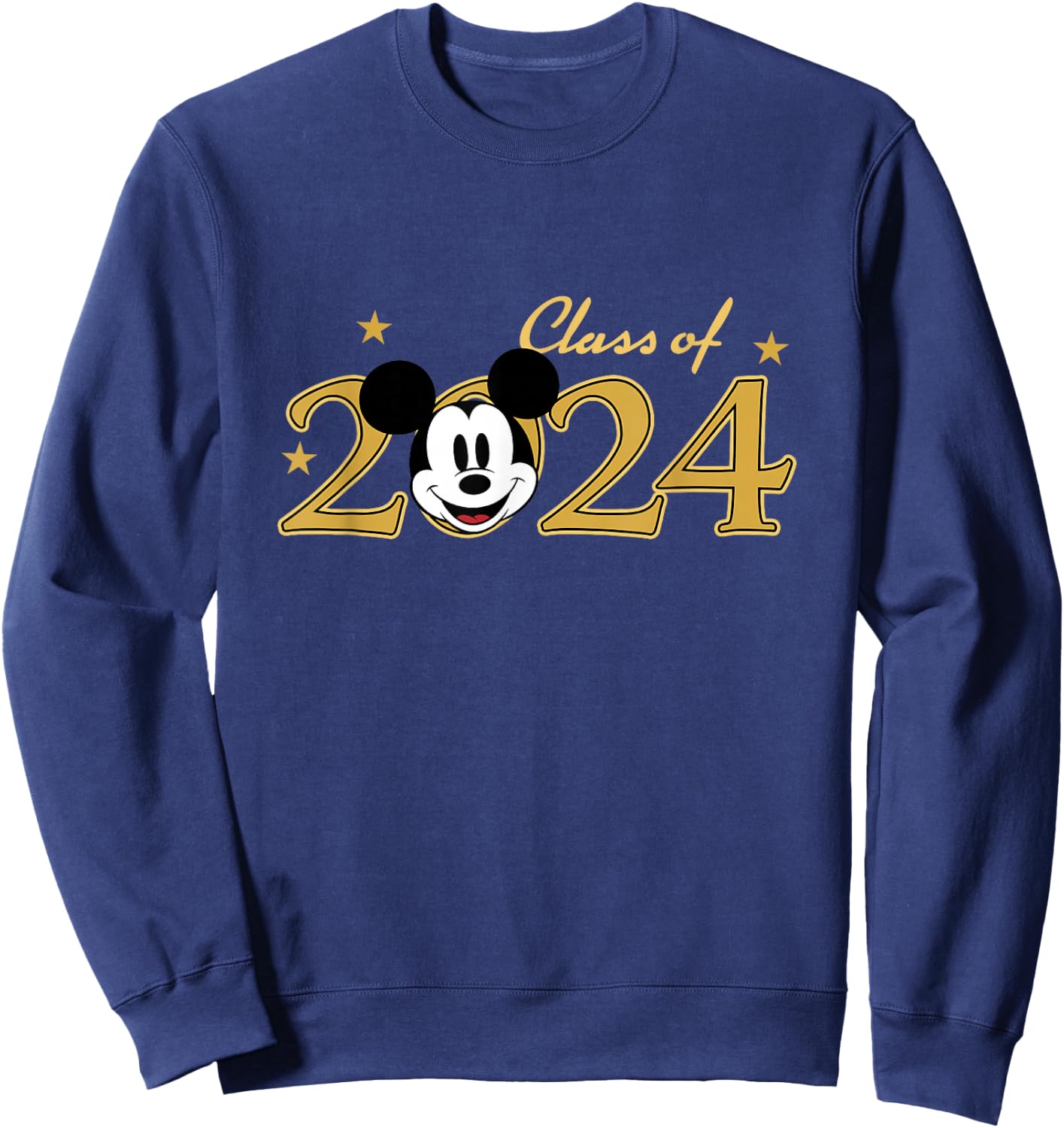 Disney Mickey And Friends Class Of 2024 Vintage Logo Sweatshirt - Sweatshirt | Navy
