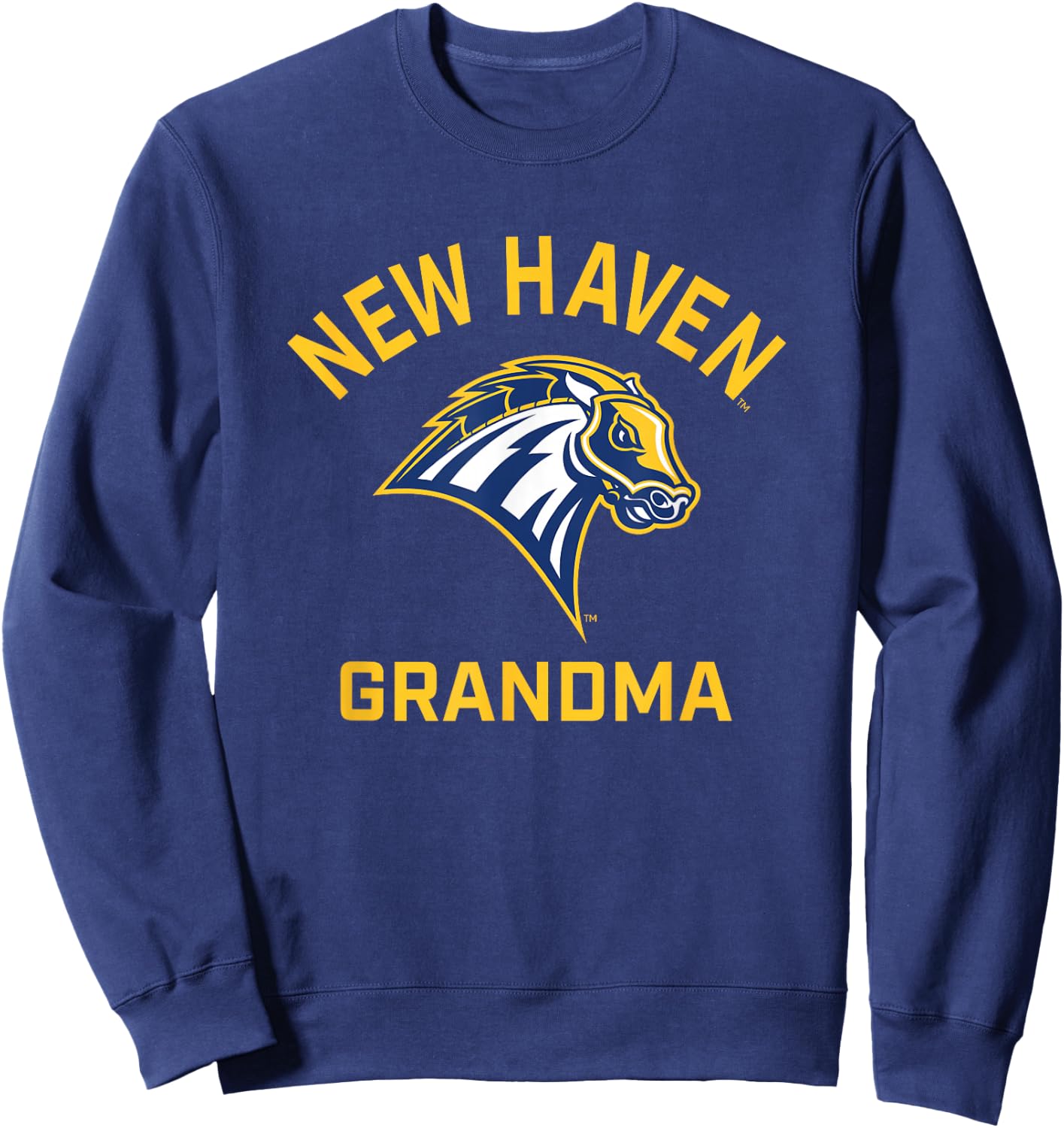 University of New Haven UNH Chargers Arched Grandma Sweatshirt - Sweatshirt | Navy