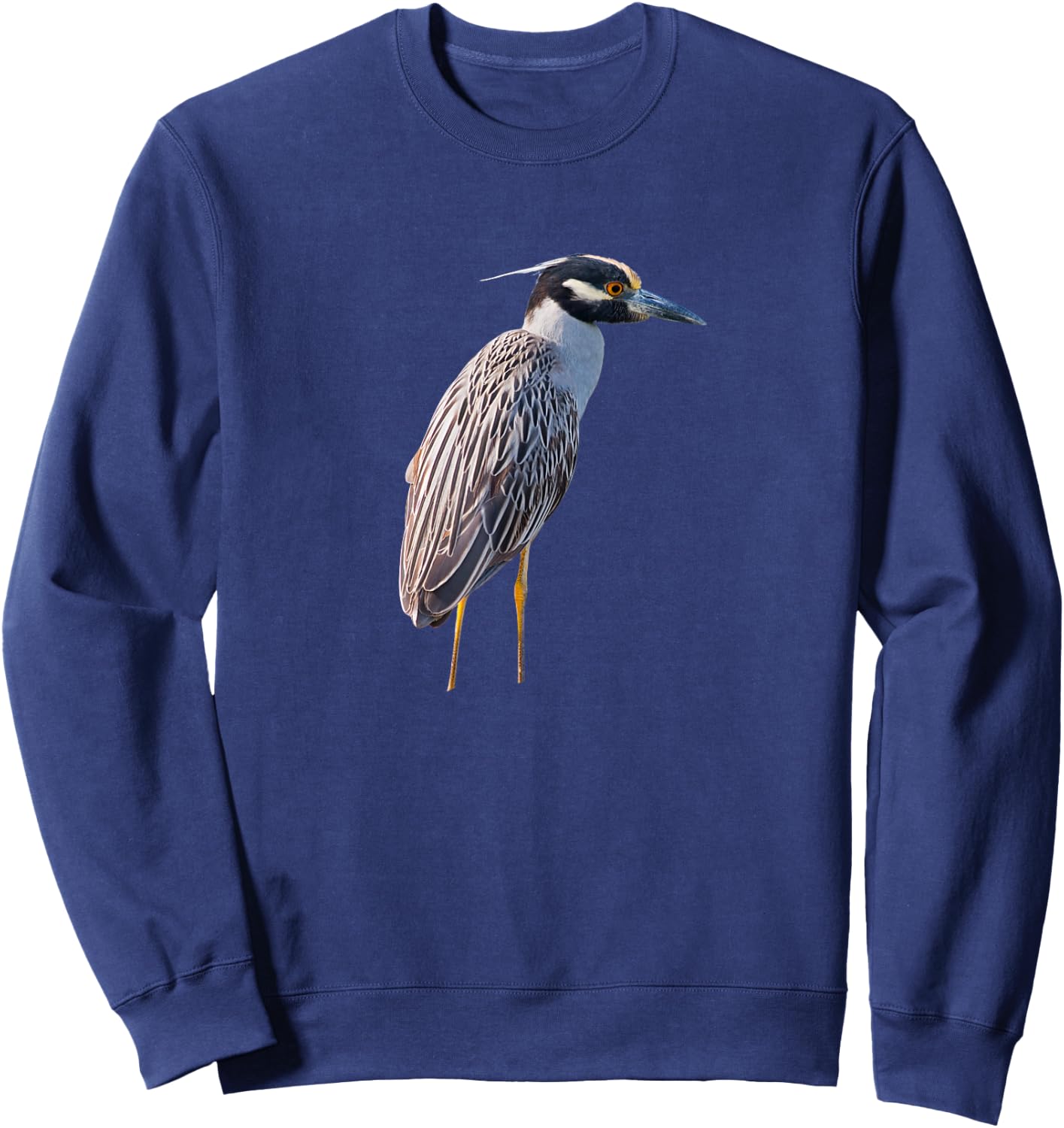 Yellow Crowned Night-Heron Ibis Stork Egret Heron Sweatshirt - Sweatshirt | Navy