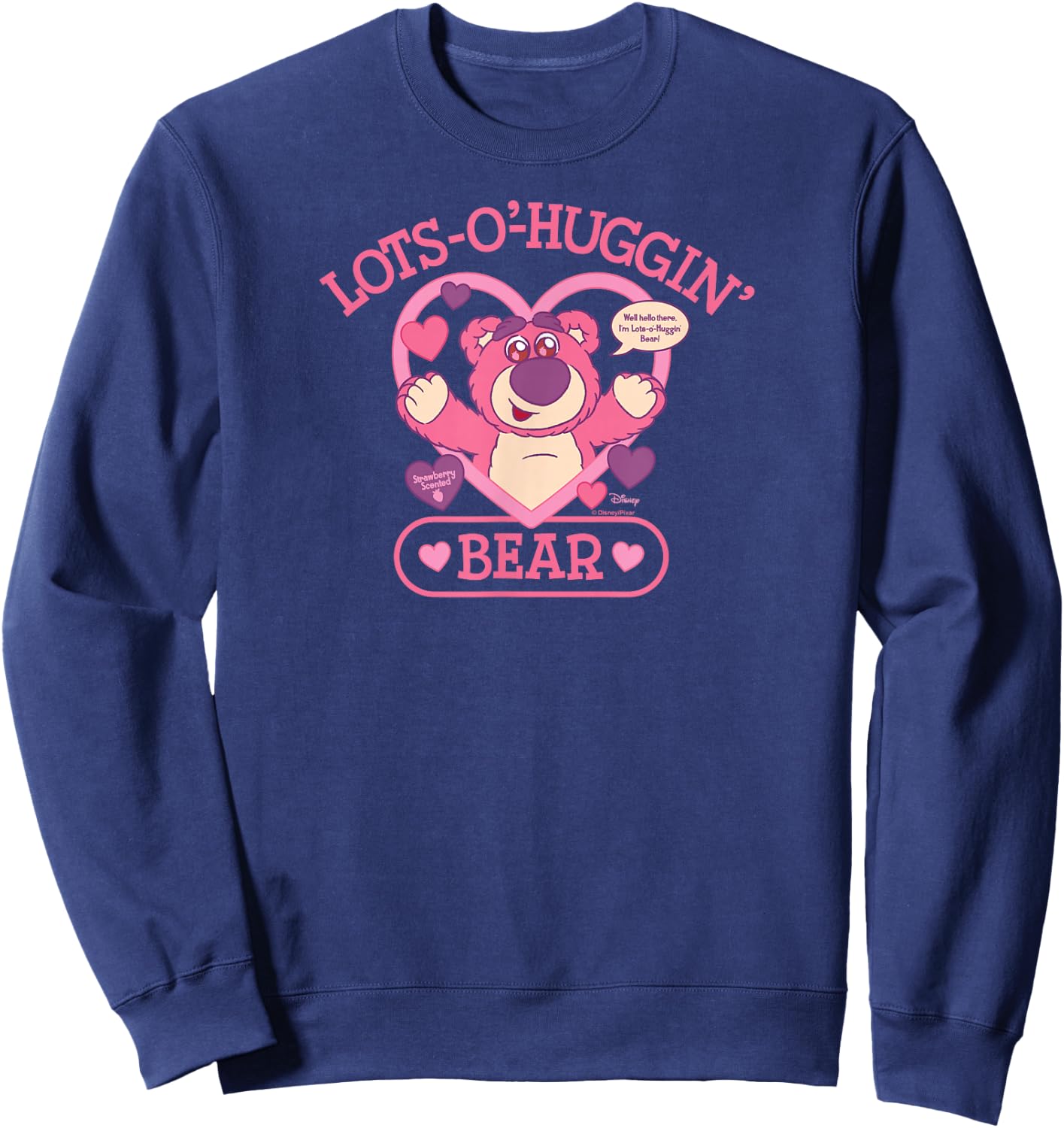 Toy Story - Lotso Strawberry Scented Bear Lots-O'-Huggin' Sweatshirt - Sweatshirt | Navy